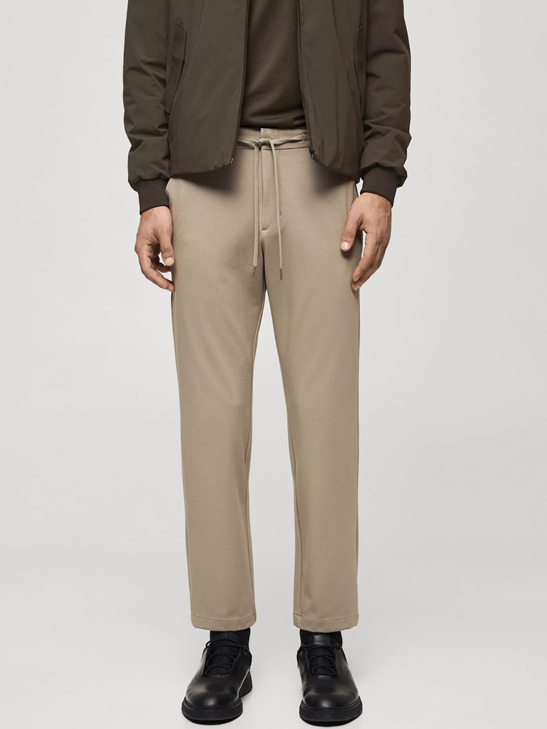 

MANGO MAN Slim Fit Trousers, Taupe