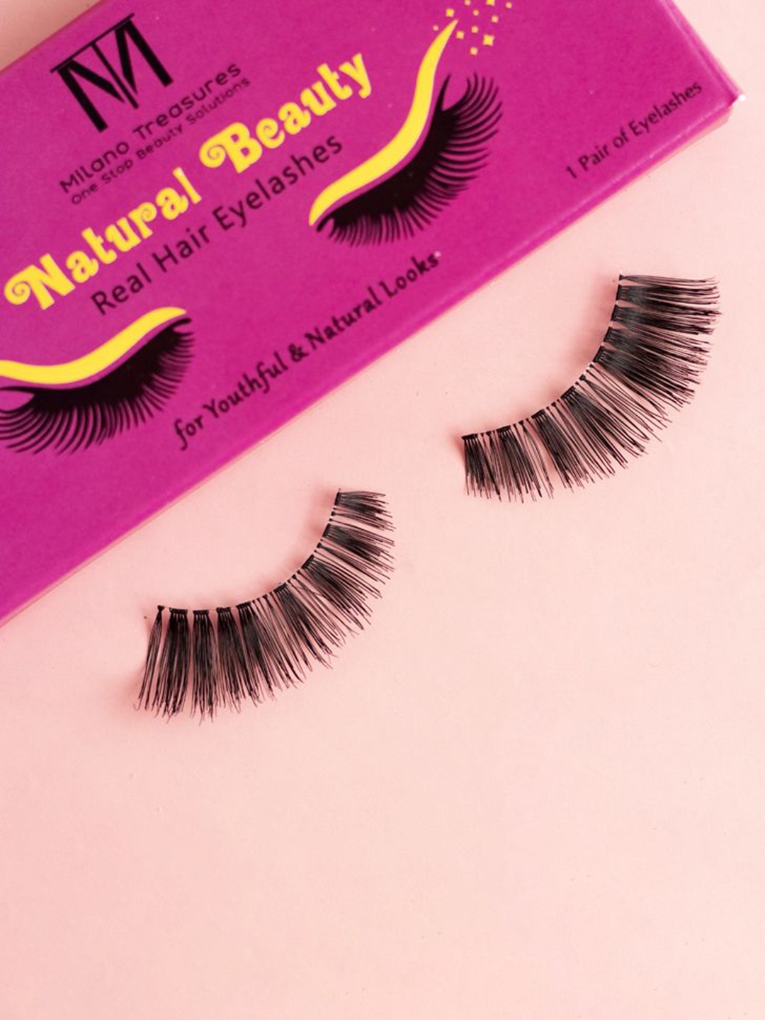 

Milano Treasures Natural Beauty EyePop Real Hair Waterproof Faux Eye Lashes - 508, Black