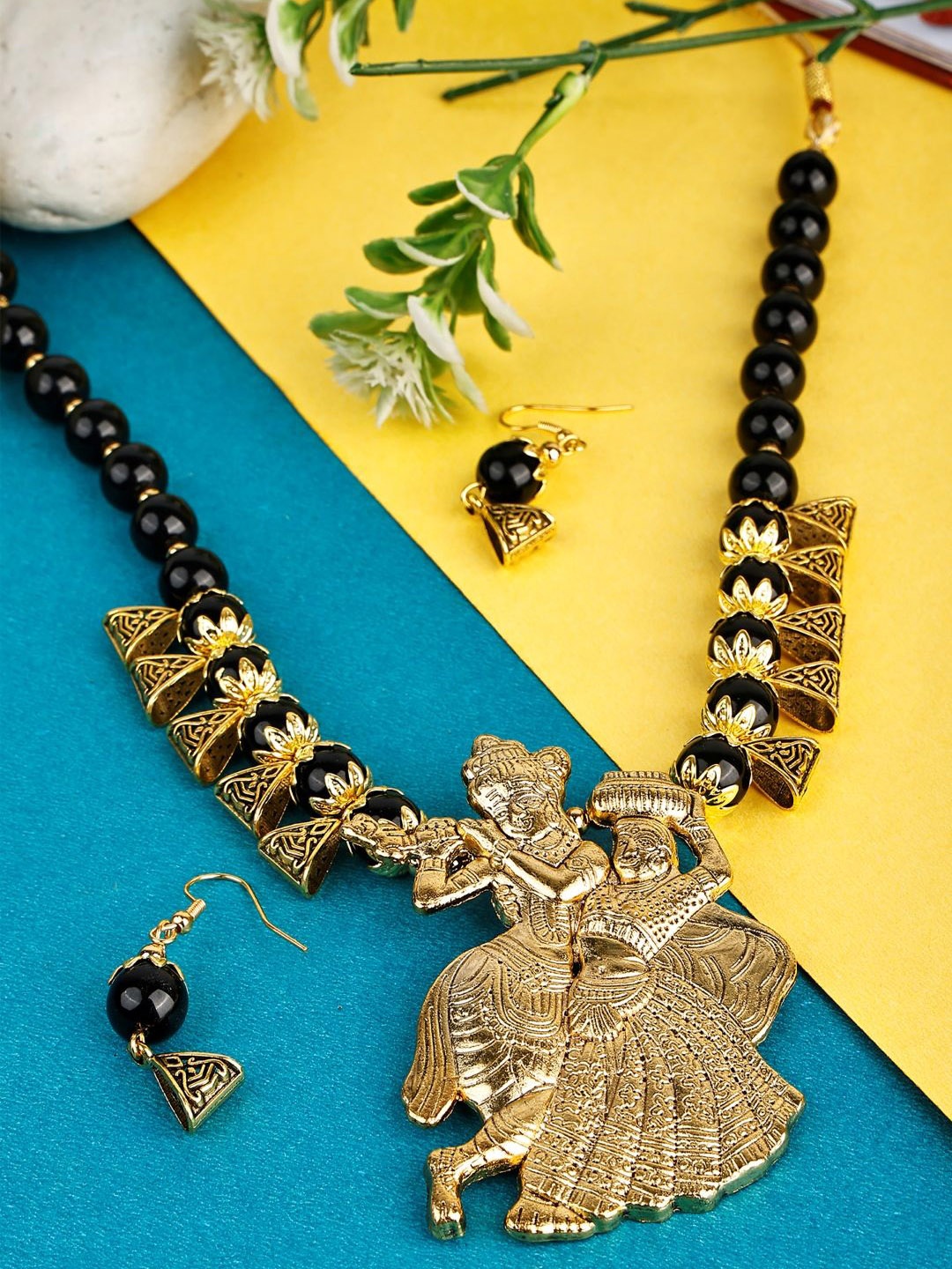 

SUNHARI Beaded Jewellery Set, Gold