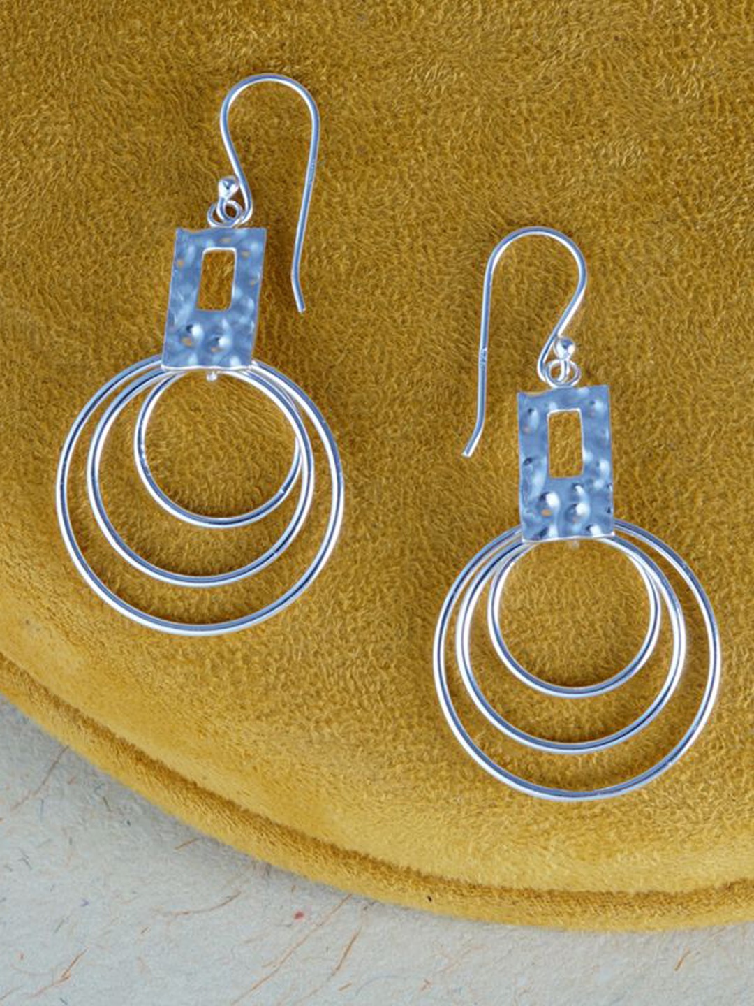 

Tuanz Silver Jewelry 925 Sterling Silver Rhodium-Plated Contemporary Drop Earrings