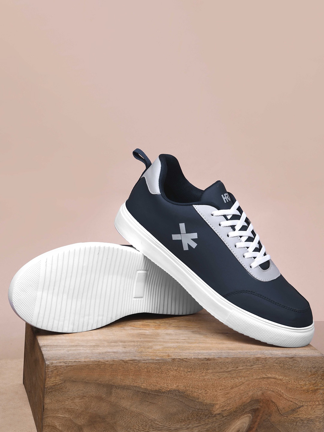 

HRX by Hrithik Roshan Men PU Colourblocked Lace-Ups Sneakers, Navy blue