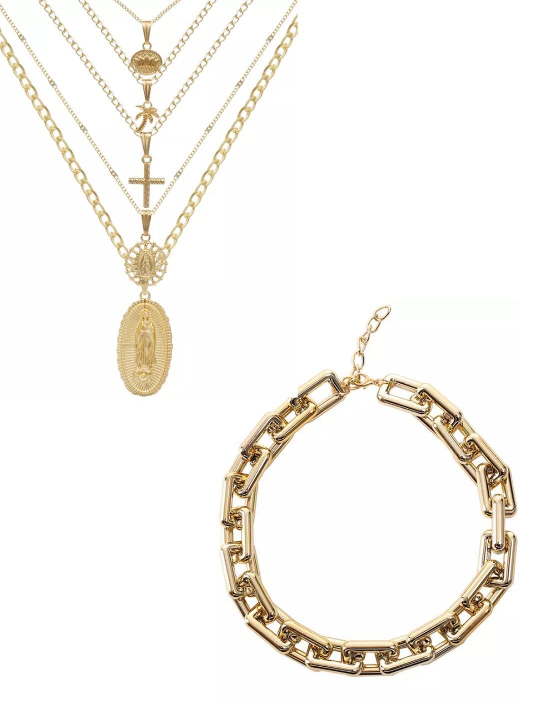 

Pinapes Unisex Brass Gold-Plated Necklace