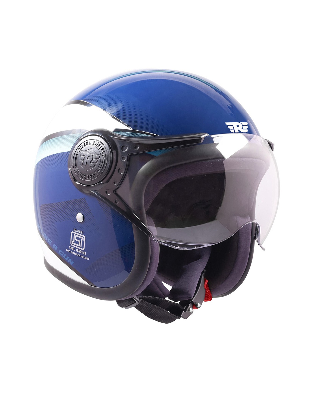 

Royal Enfield Jet Open Face Sonic Helmet, Blue
