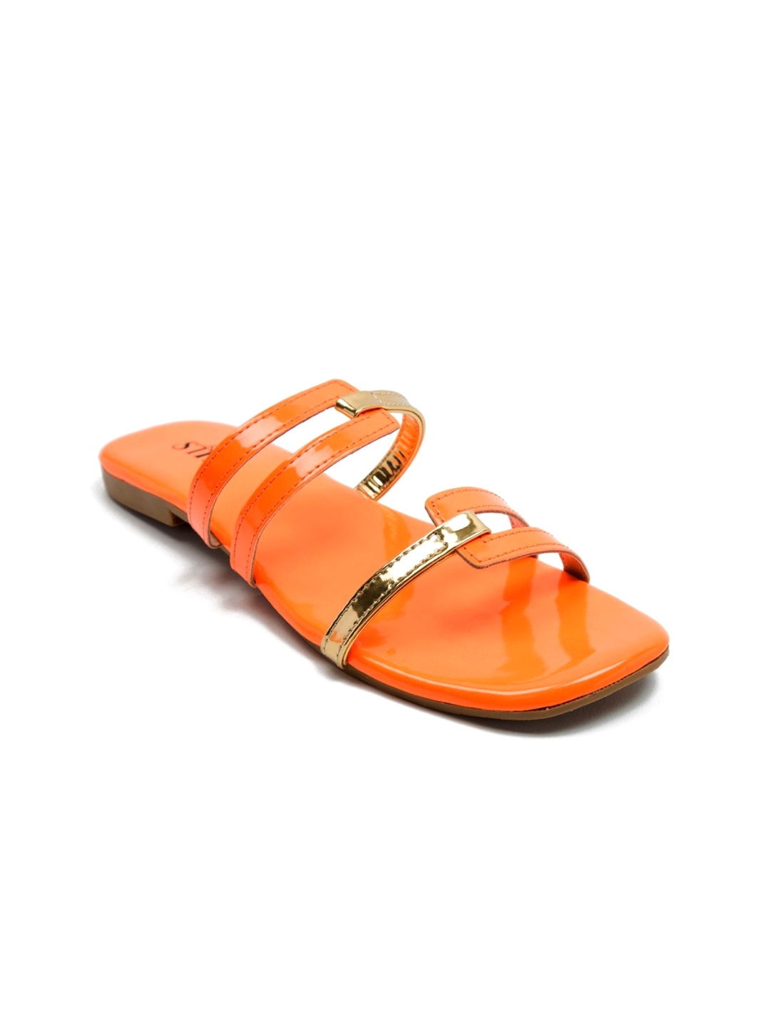 

STYLZINDIA Women Open Toe Flats, Orange