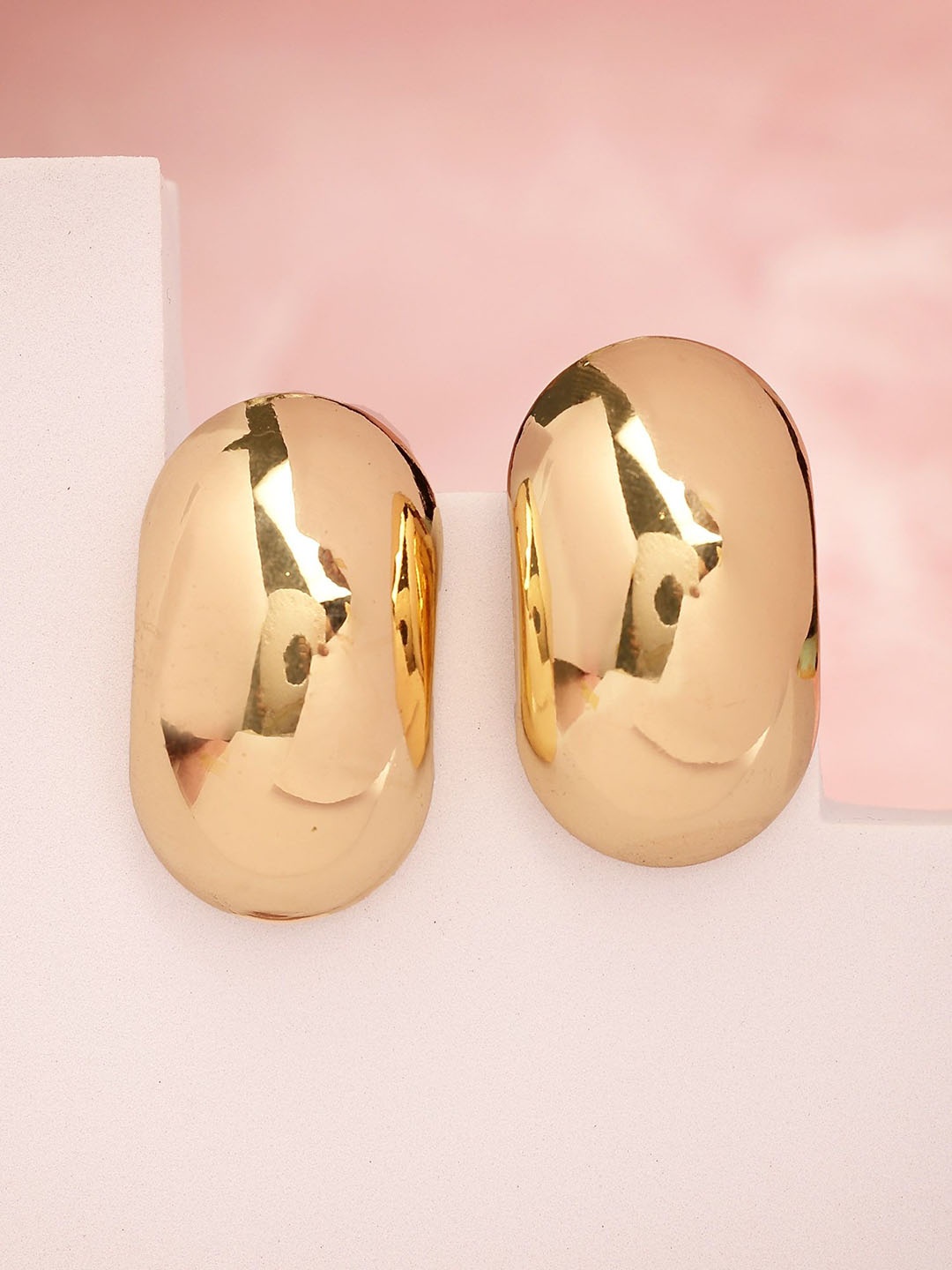 

Bohey by KARATCART Gold Plated Contemporary Studs Earrings