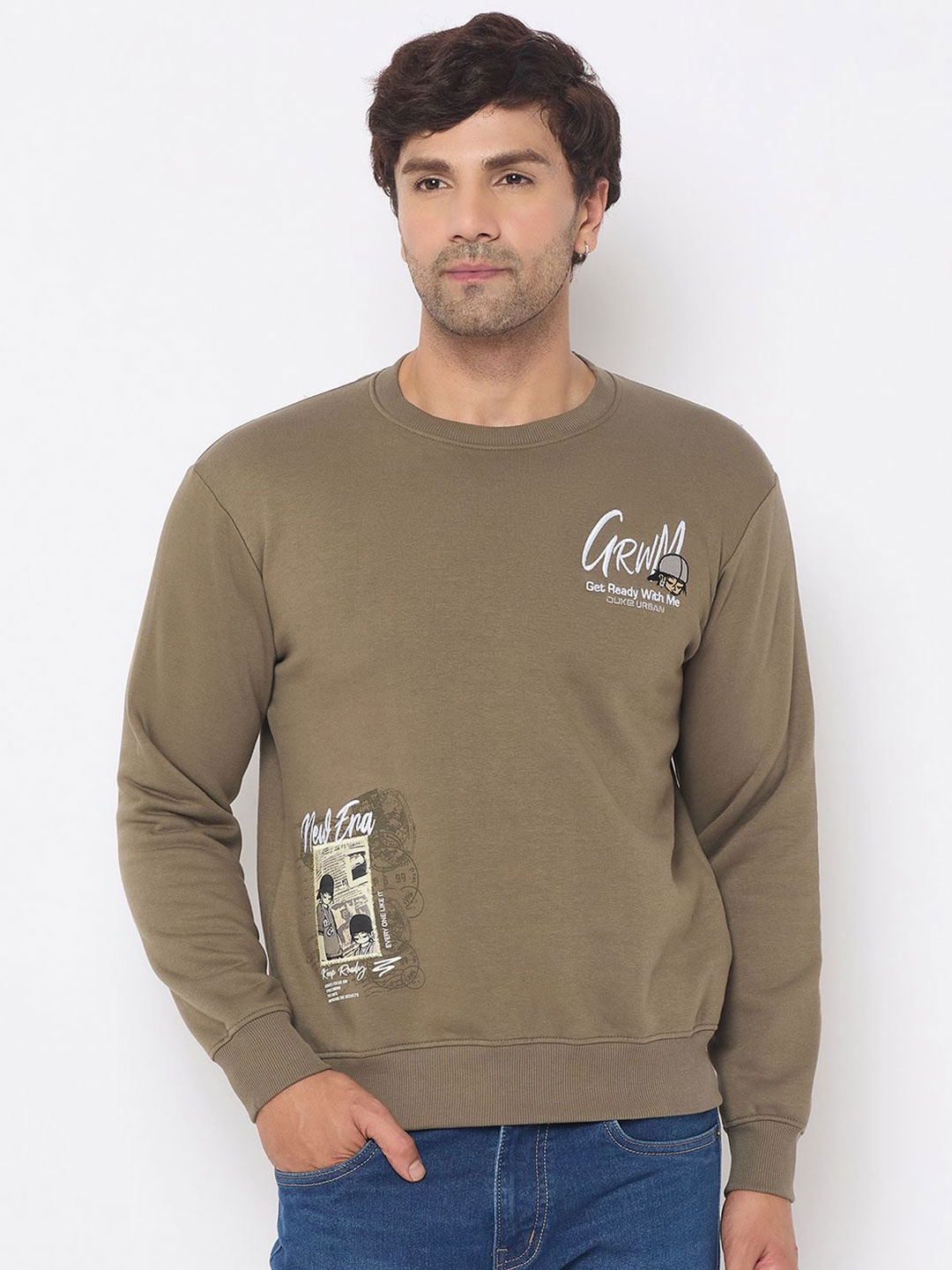 

Duke Men Printed Sweatshirt, Olive