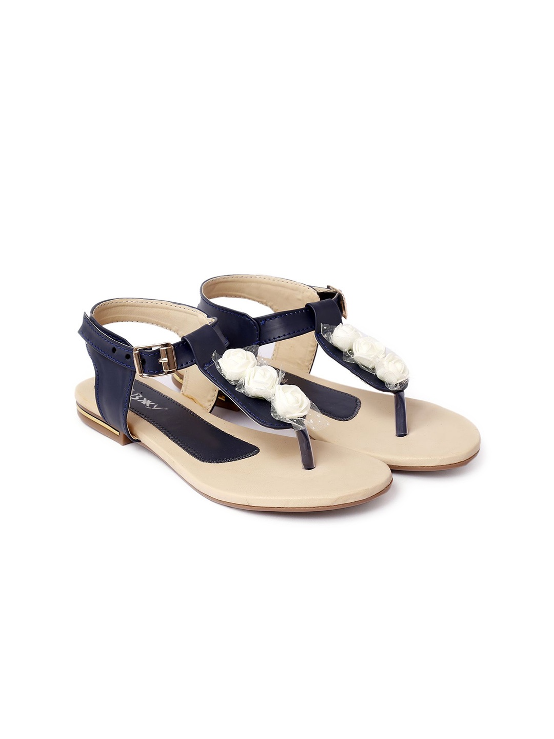 

Bxxy Women Open Toe Flats, Blue