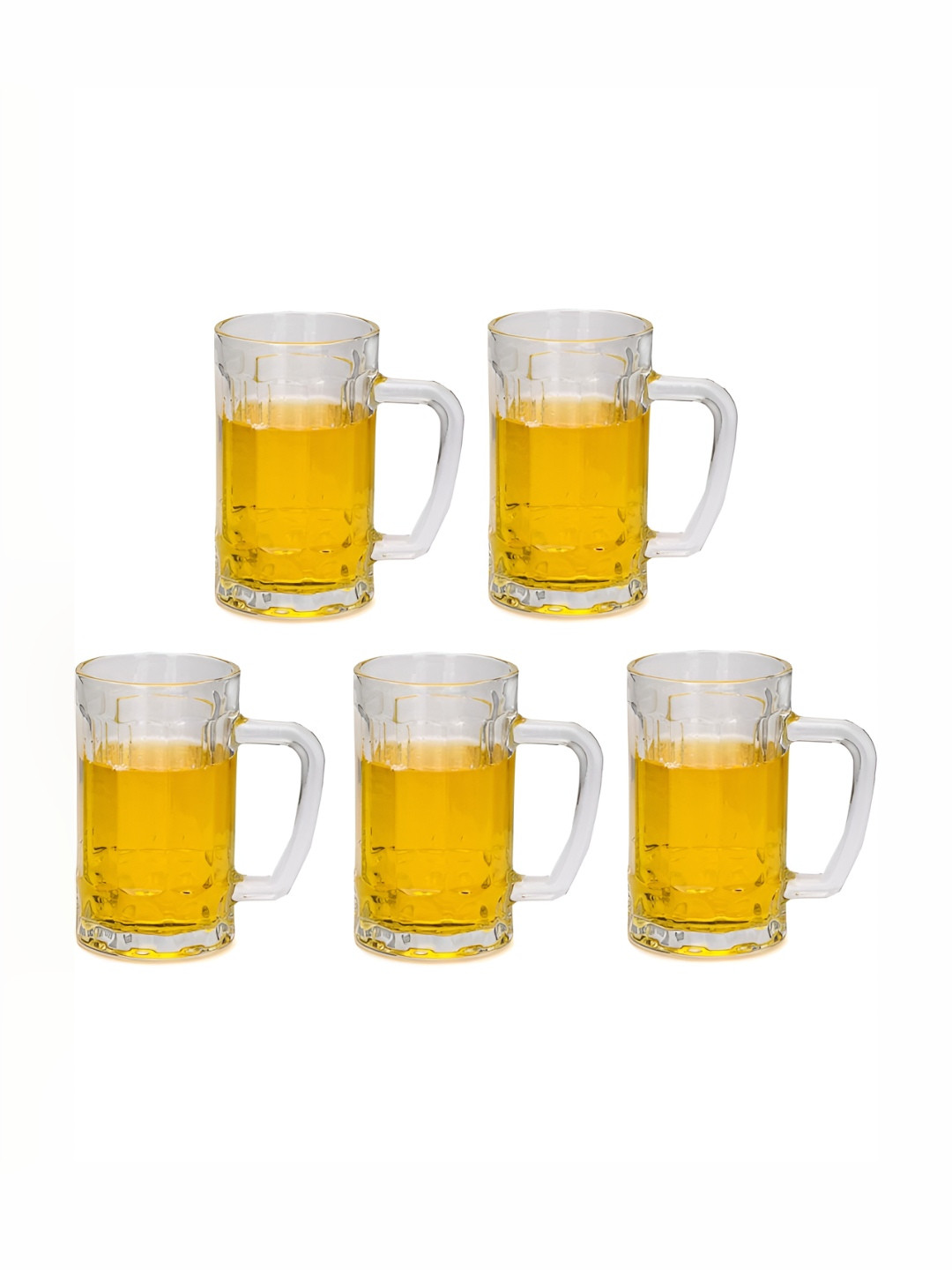 

1ST TIME Unisex Transparent 5 Pieces Beer Glass 400 ml