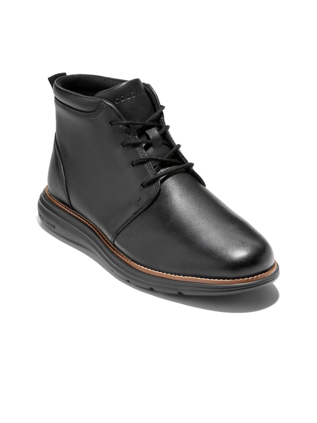 

Cole Haan Men Leather Mid-Top Oxfords, Black