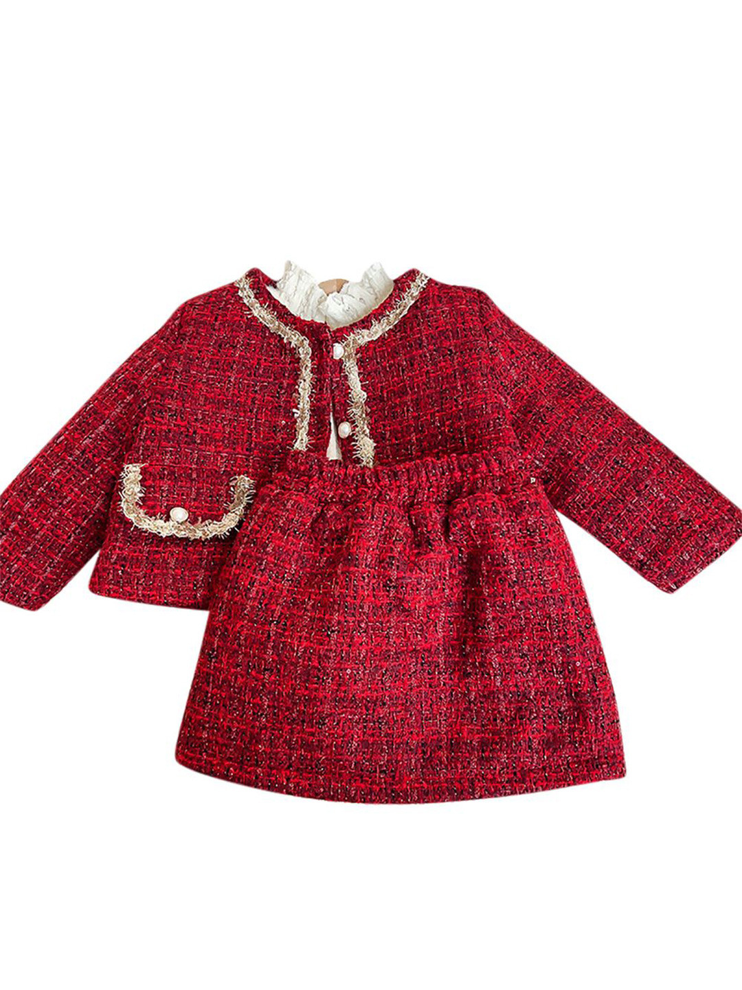 

StyleCast x Revolte Girls Printed Top with Skirt, Red