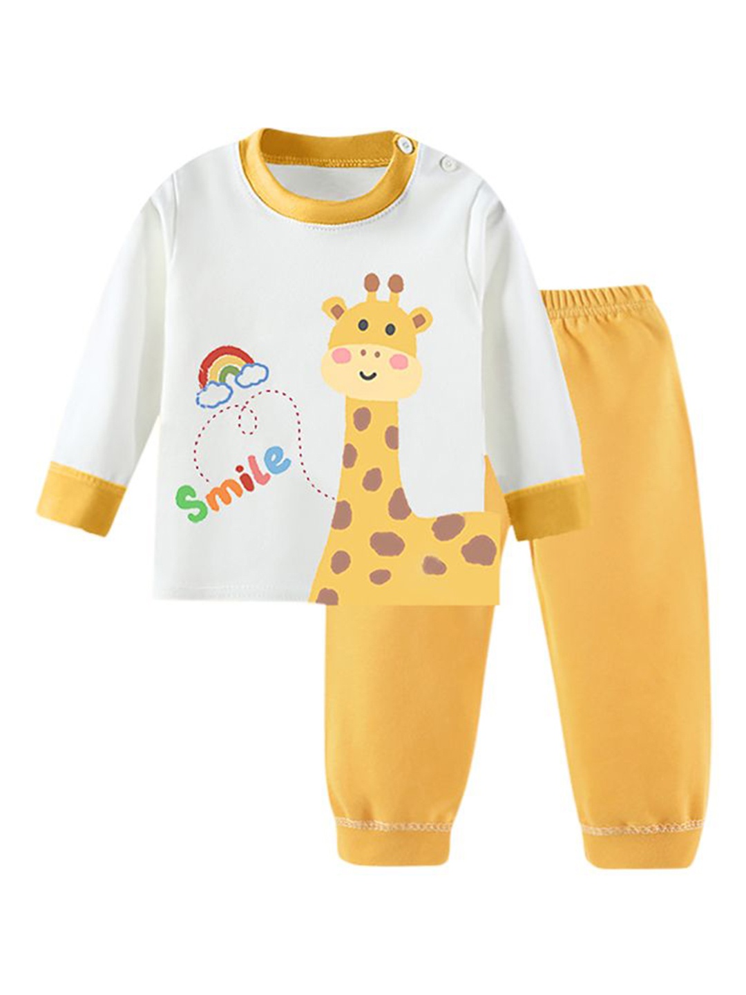 

StyleCast x Revolte Boys Printed Round Neck Long Sleeves T-Shirt With Jogger, Yellow