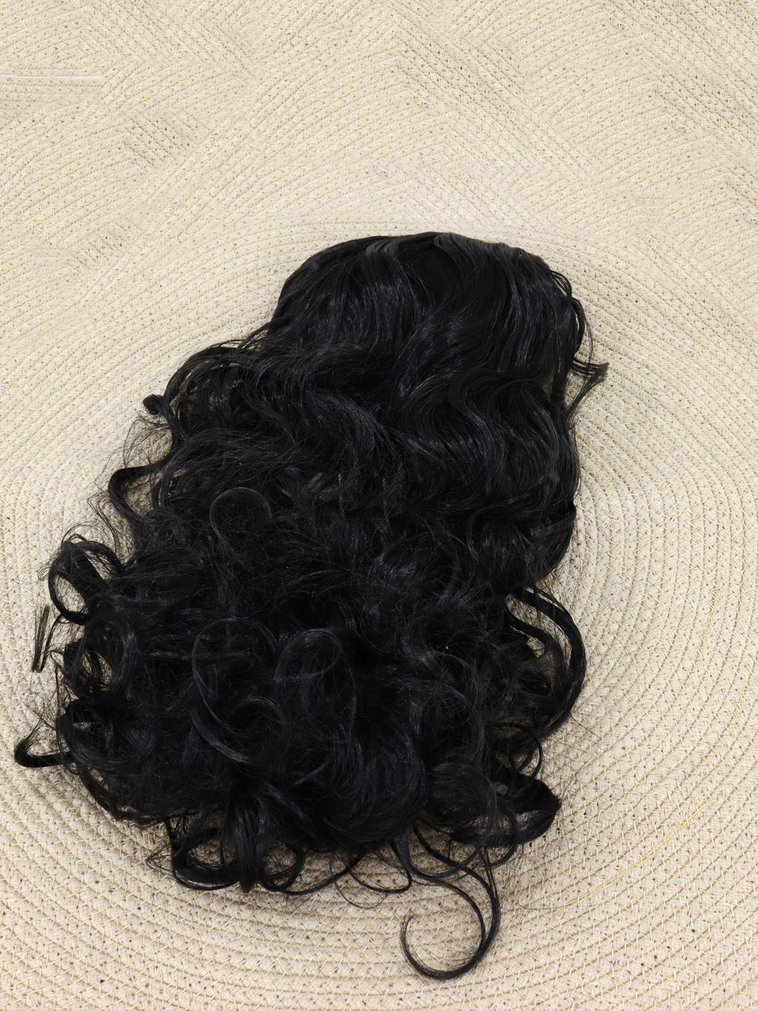 

FIMBUL Clip In Ponytail Curly Hair Extension - Black - 24 inch