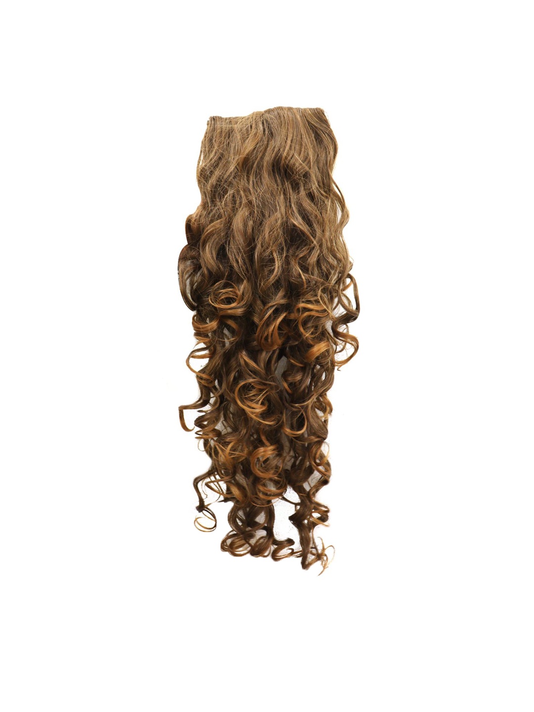 

FIMBUL 5 Clips Curly Wave Hair Extension - Brown - 28 Inch