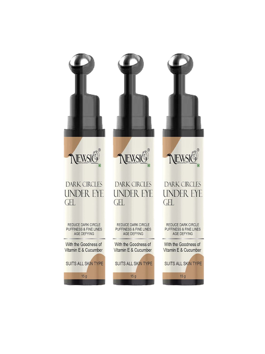 

Newsio Set Of 3 Dark Circles Under Eye Gel For Dark Circle - 15 g Each, Transparent