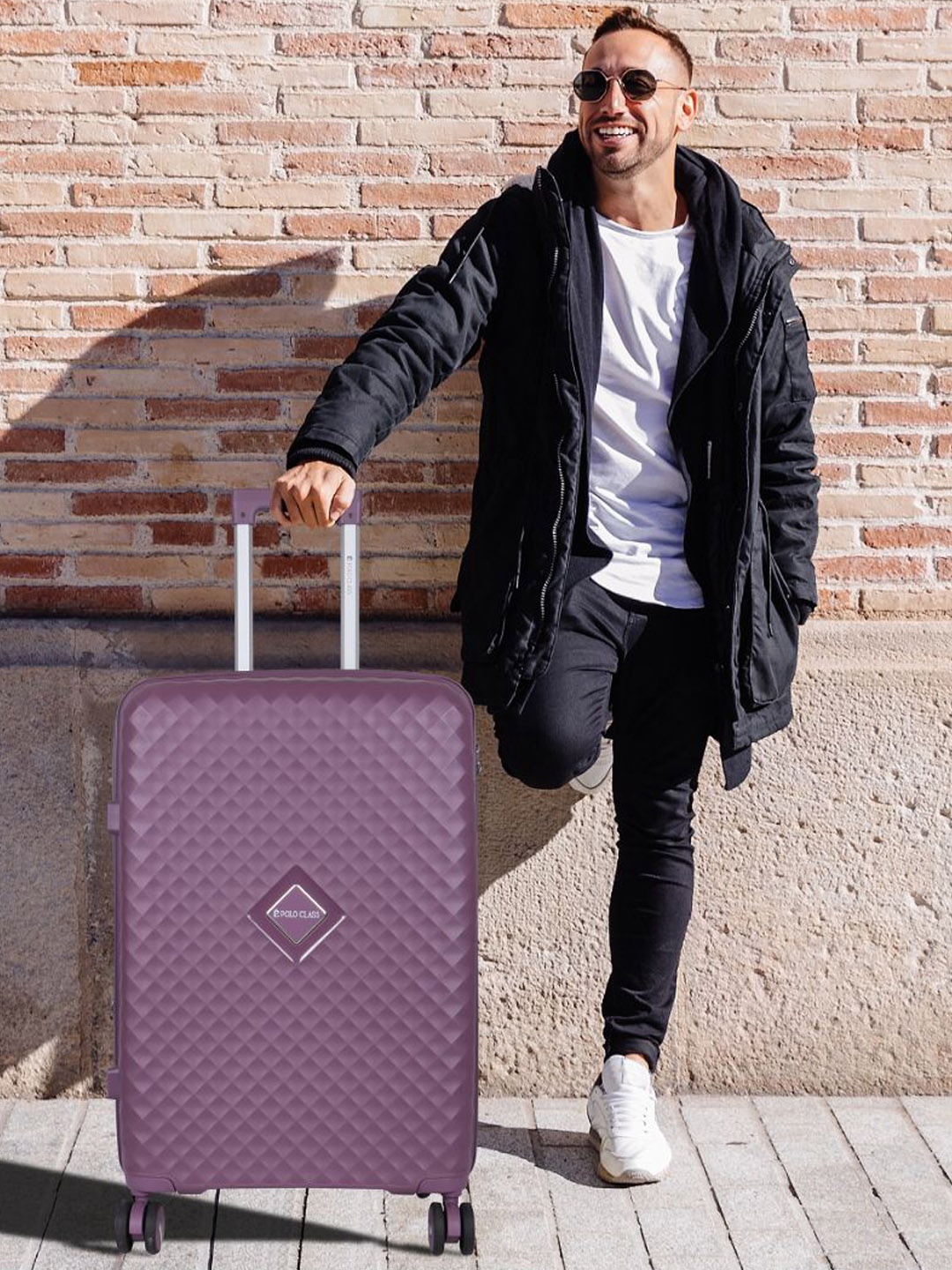 

Polo Class Set Of 2 Textured Hard-Sided Trolley Bag, Purple