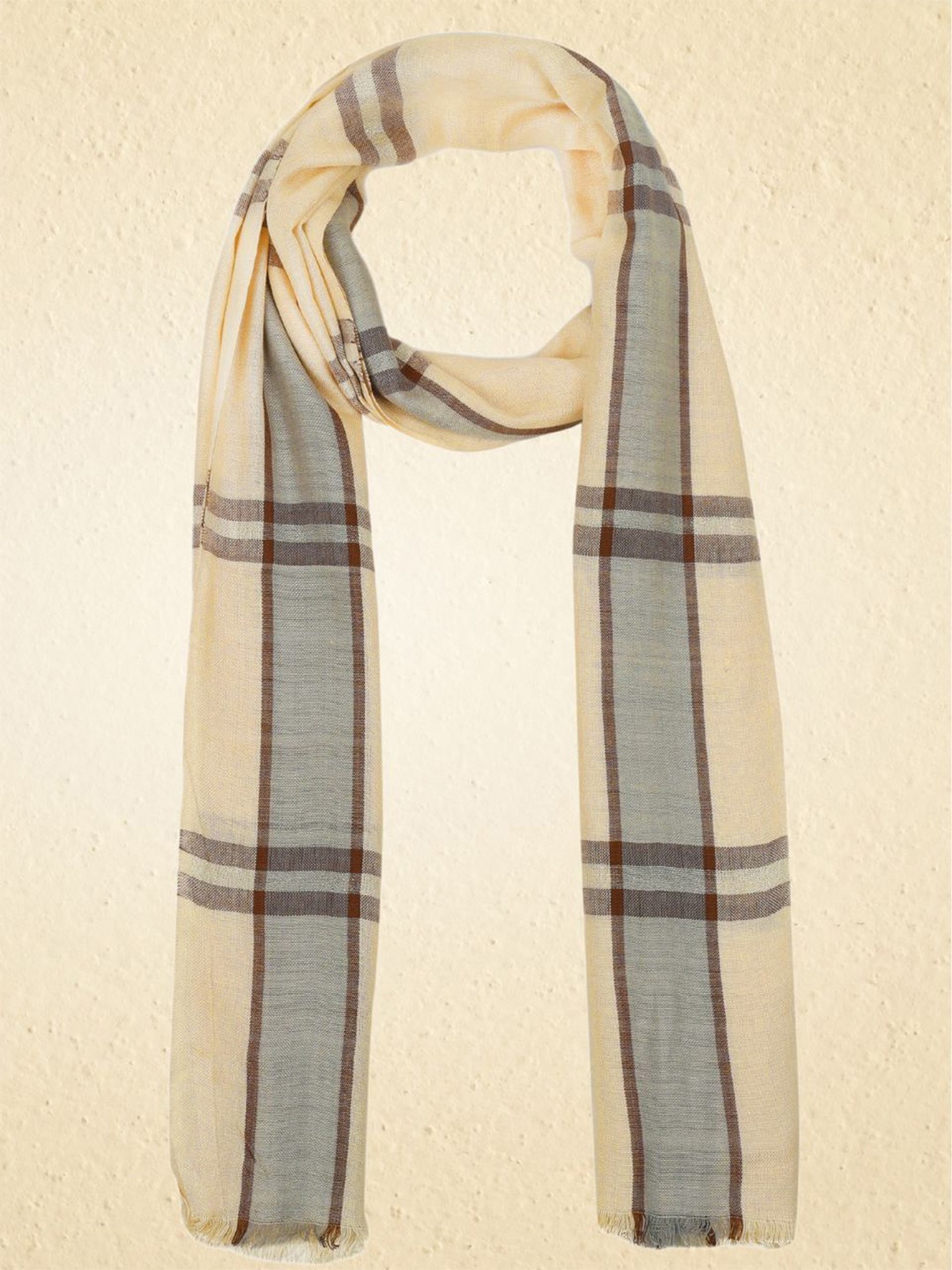 

Dupatta Bazaar Women Woven Design Stole, Cream