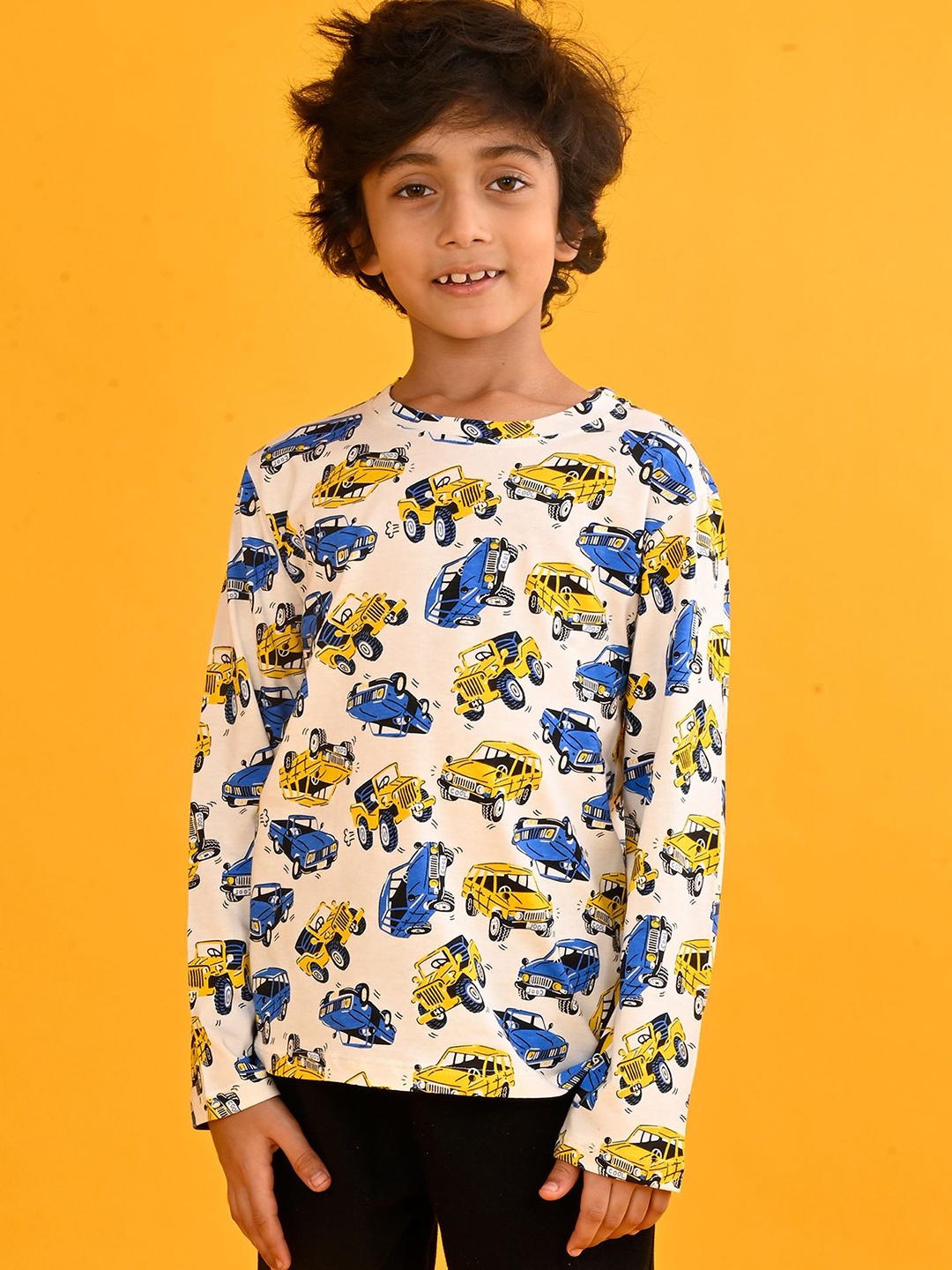 

Anthrilo Boys Printed Pockets T-shirt, White