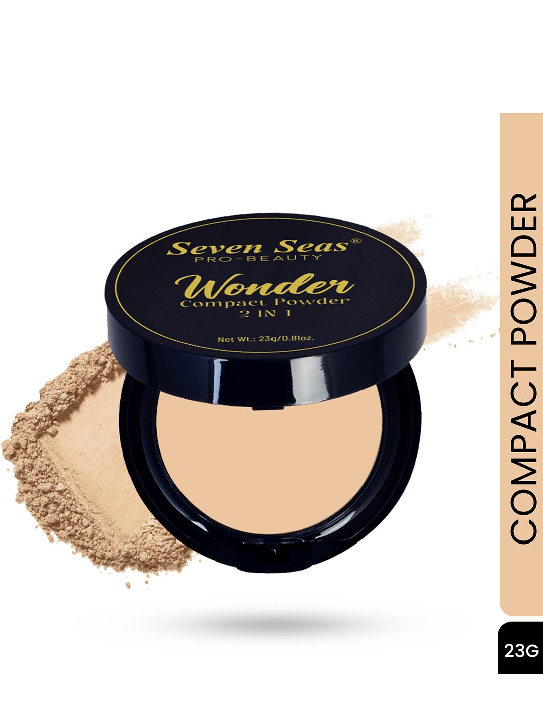 

Seven Seas Wonder Compact Powder - 23 g- Shade- Skin 02, Brown