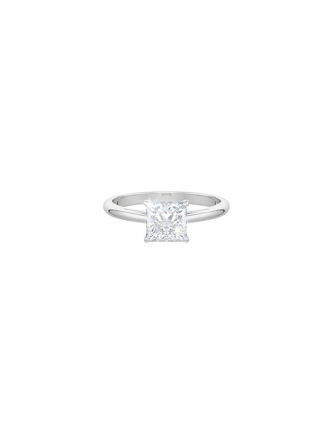 

MISS JO 925 Sterling Silver Rhodium Plated CZ Stone Studded Finger Ring