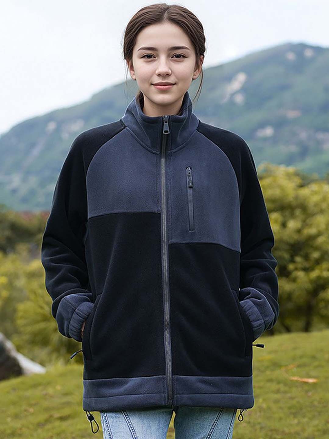 

StyleCast x Revolte Men Colourblocked Tailored Jacket, Black