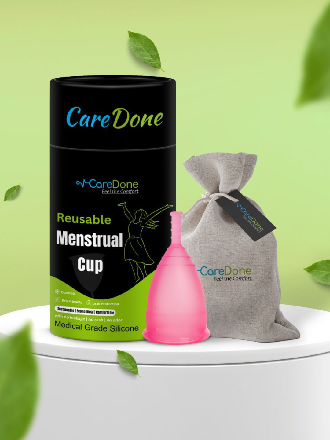 

CareDone Reusable & Leakproof Folding Menstrual Cup - S, Pink