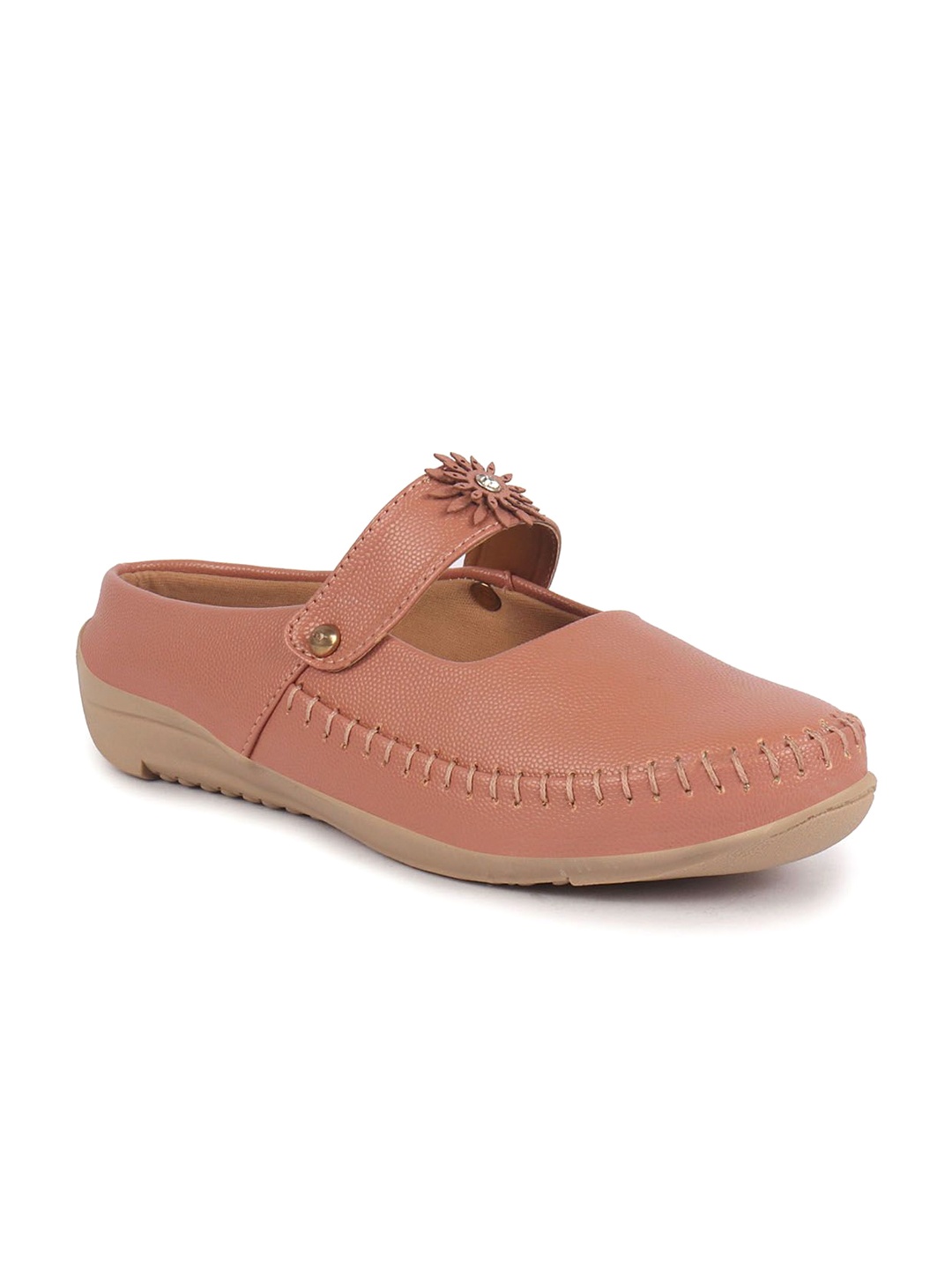 

FAUSTO Men PU Lightweight Slip-On Flatforms, Peach