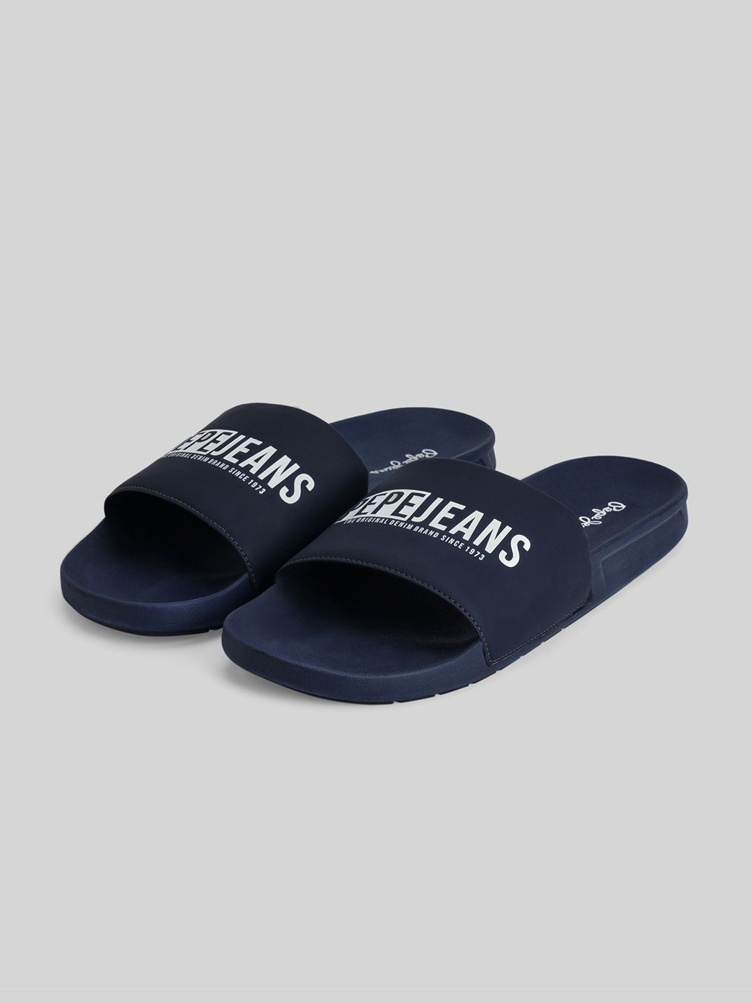 

Pepe Jeans Men LOGO PRINT BEACH SLIDES, Navy blue