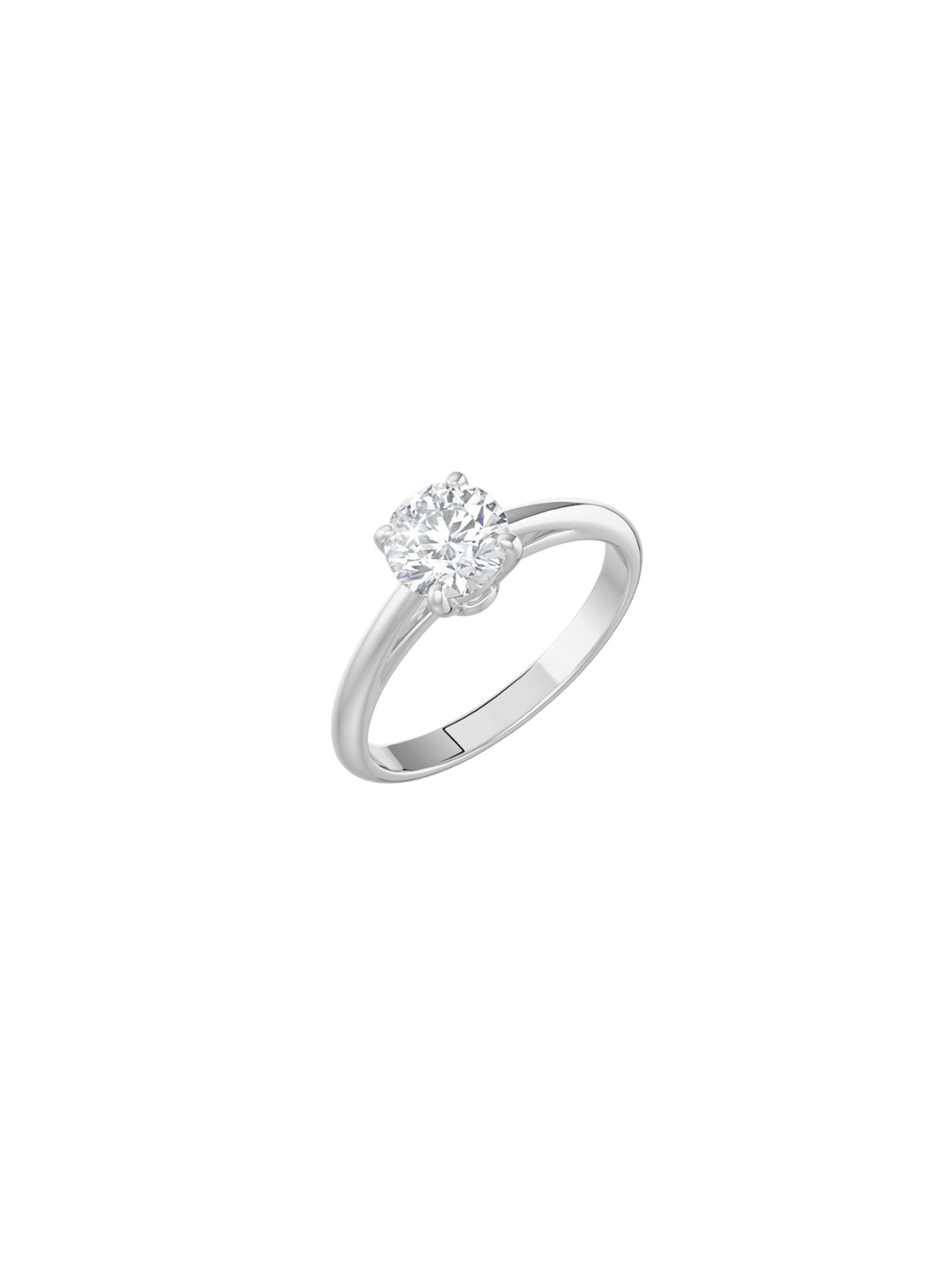 

MISS JO 925 Sterling Silver Rhodium Plated CZ Stone Studded Finger Ring