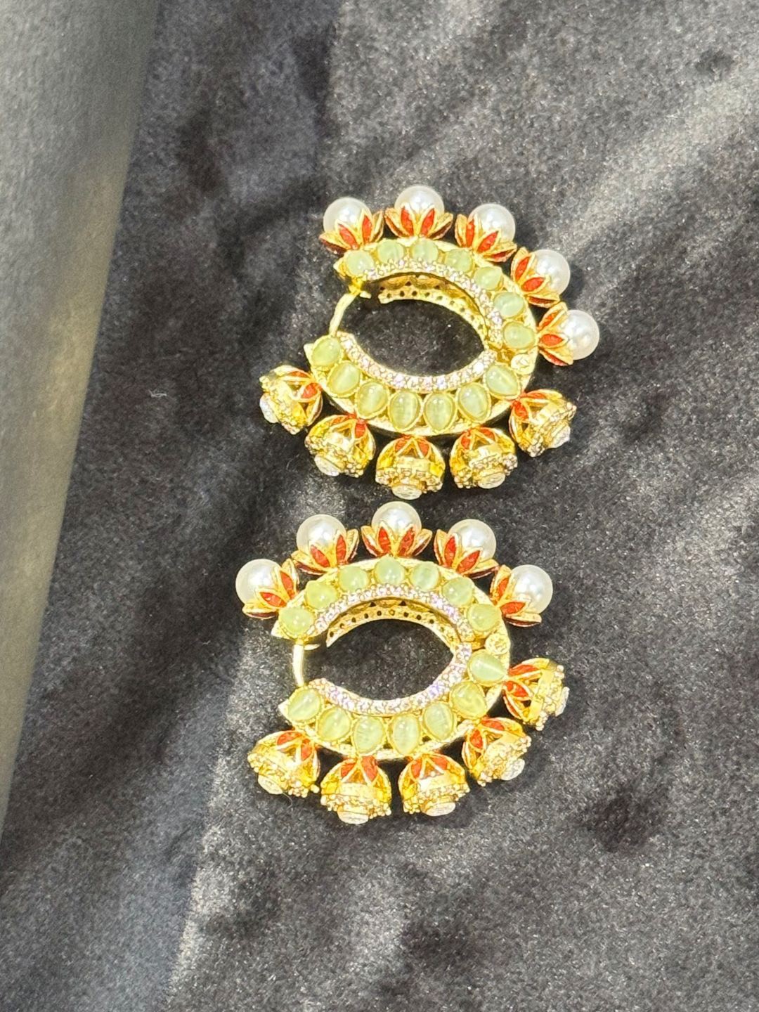 

The Jewellery Tale Contemporary Chandbalis Earrings, Green