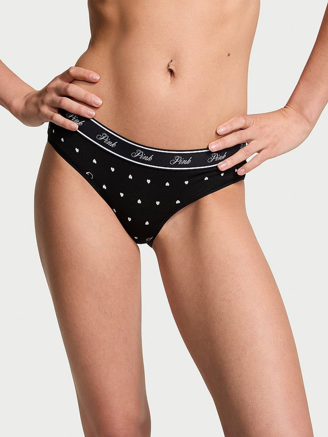 

Printed Printed Low-Rise Hipster Briefs, Black