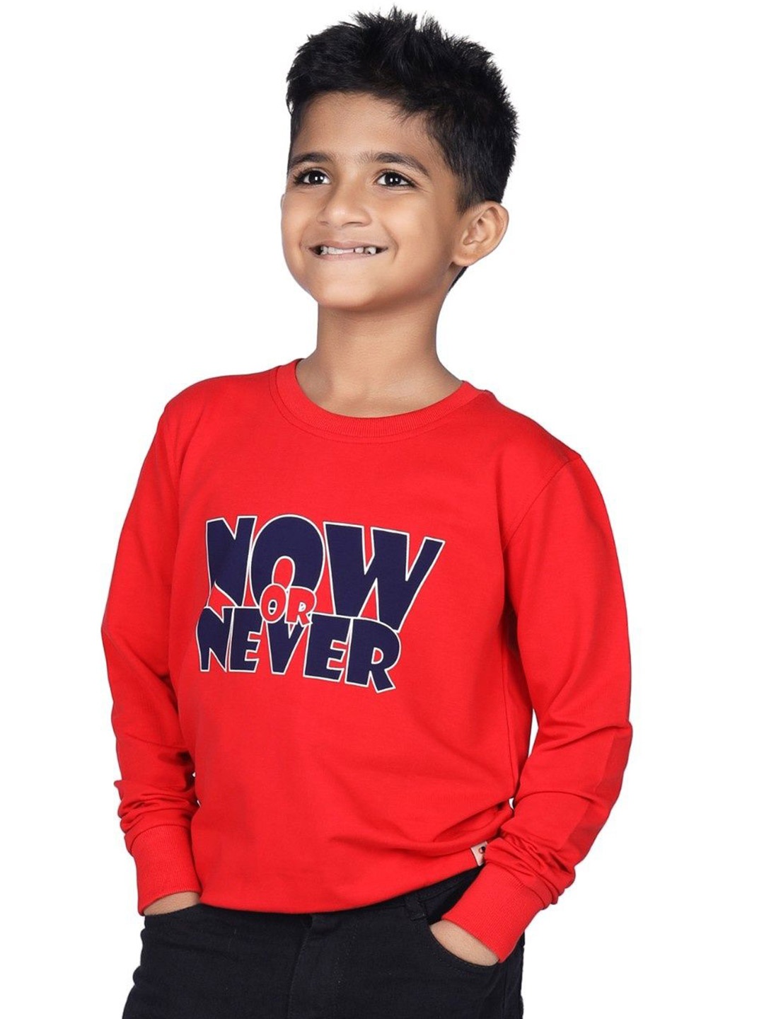 

CRAZYPENGUIN ELITE Boys Printed Long Sleeves Sweatshirt, Red
