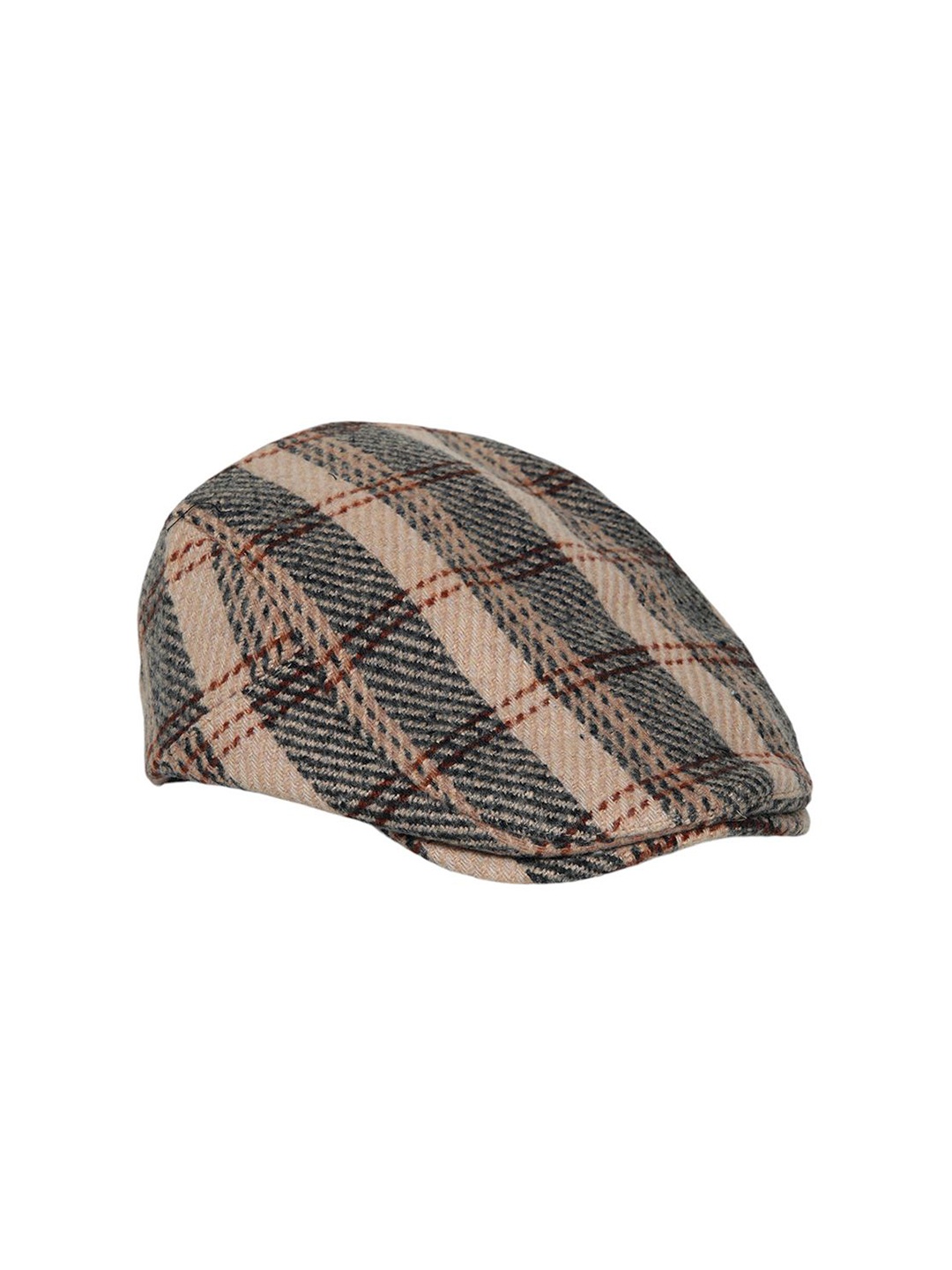 

CHOKORE Unisex Printed Linen Ascot Cap, Camel brown