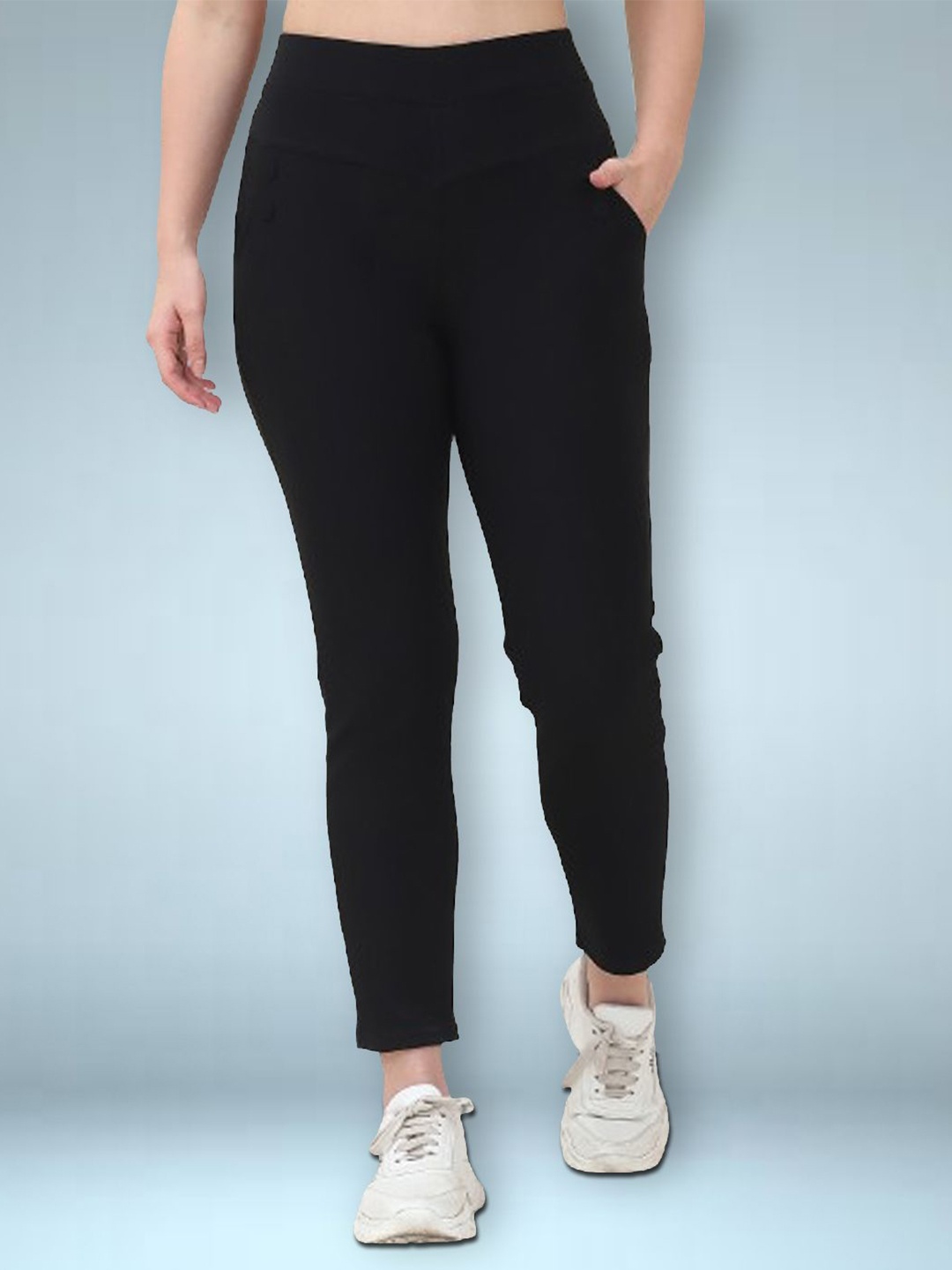 

Jinfo Women Skinny Fit Jeggings, Black