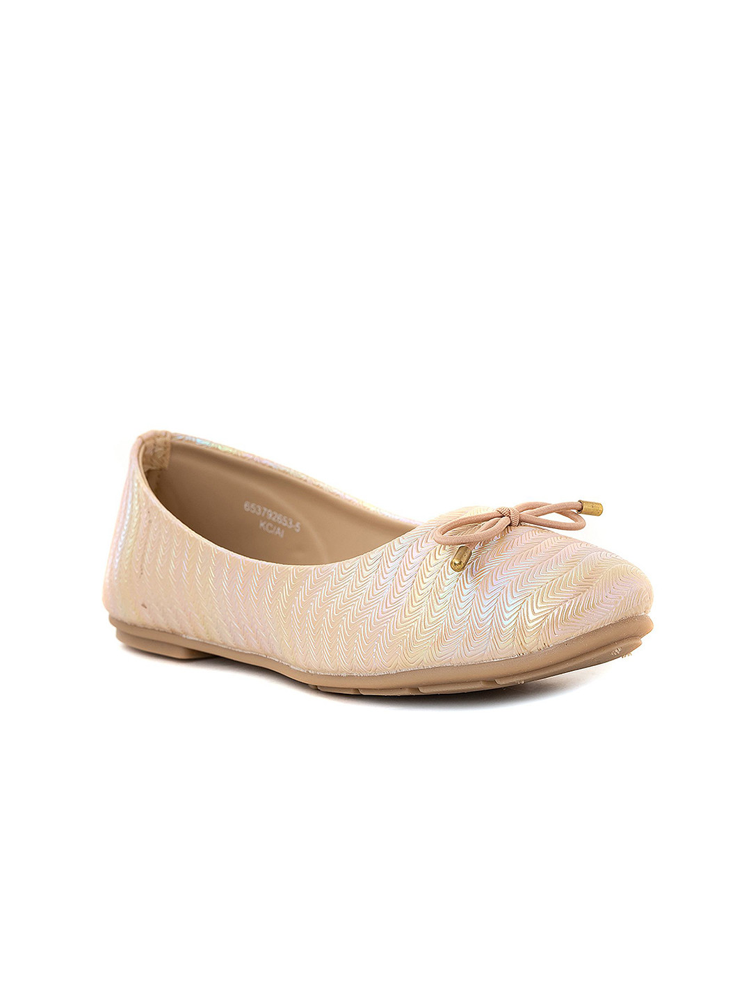 

Khadims Women Textured Ballerina Flat With Bow Details, Pink