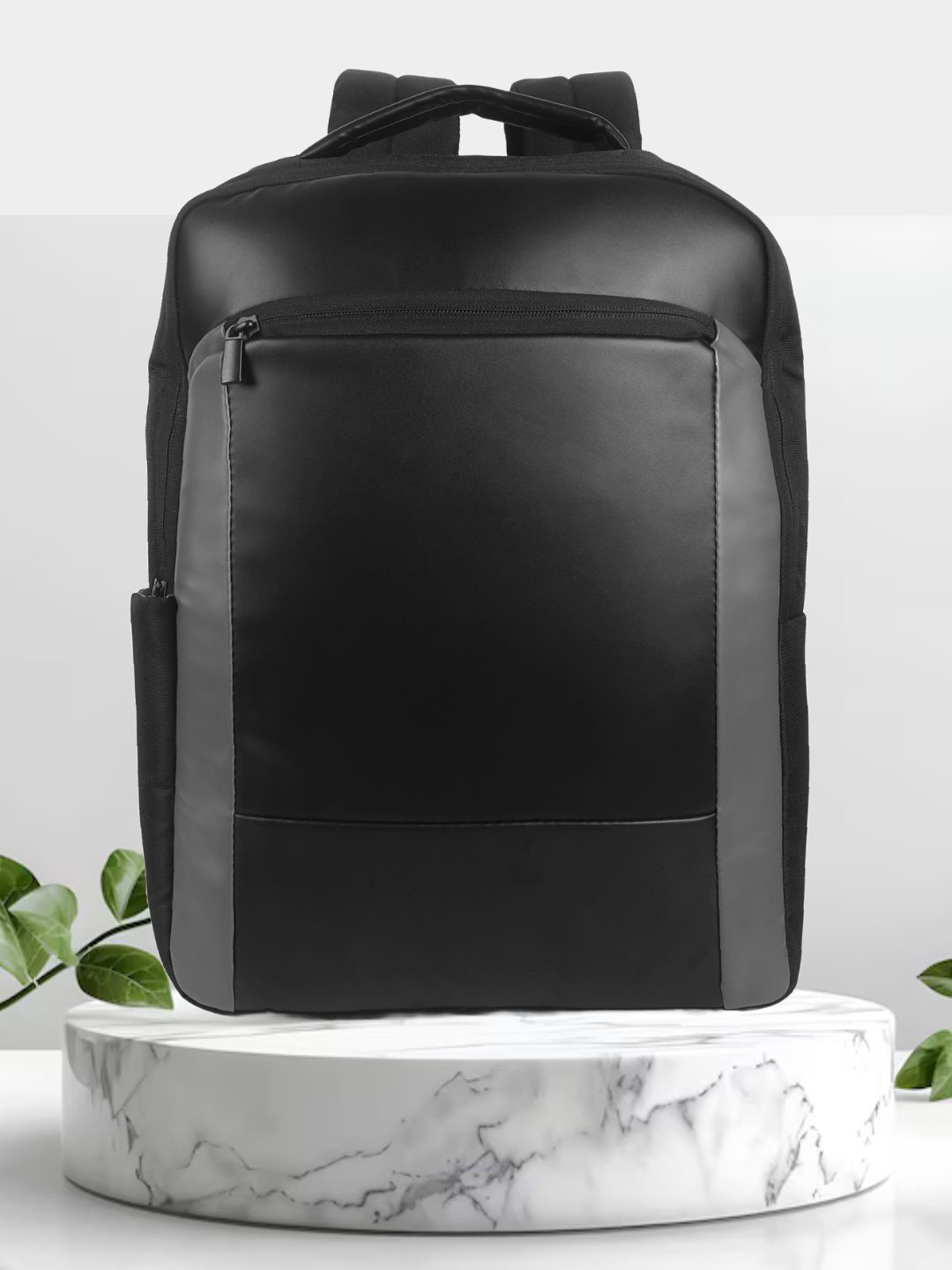 

yelloe Men Multicompartment Water Resistant Backpack, Black