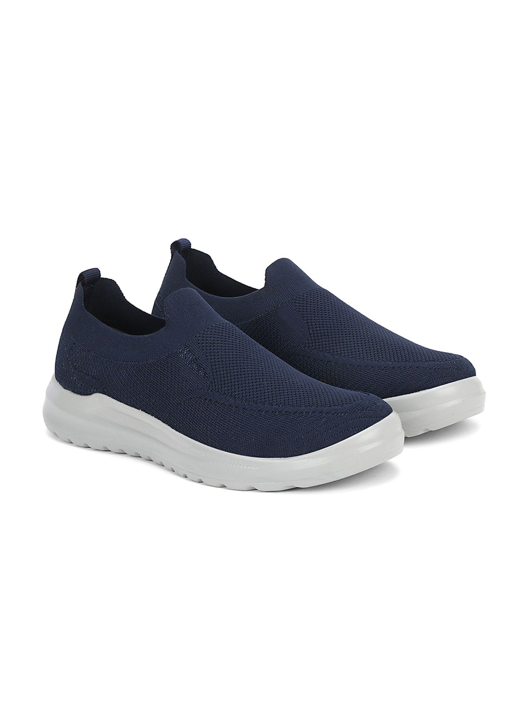 

Aqualite Men Woven Design Slip-On Sneakers, Navy blue