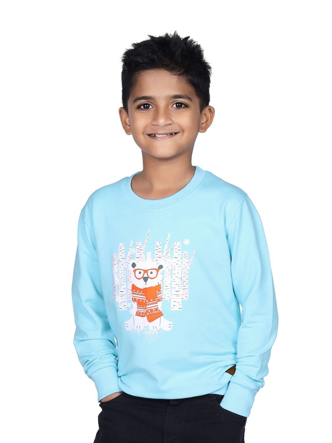 

CRAZYPENGUIN ELITE Boys Printed Sweatshirt, Blue