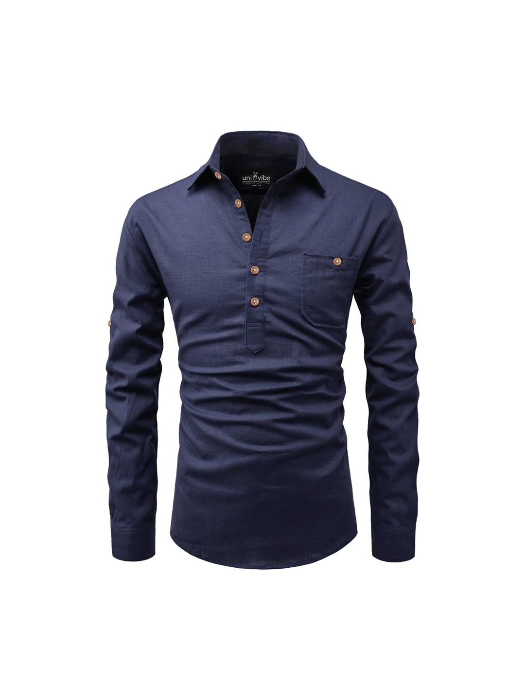 

univibe Men Kurta, Navy blue
