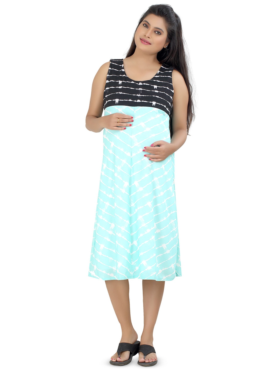 

Uzazi Women Printed Dress, Green