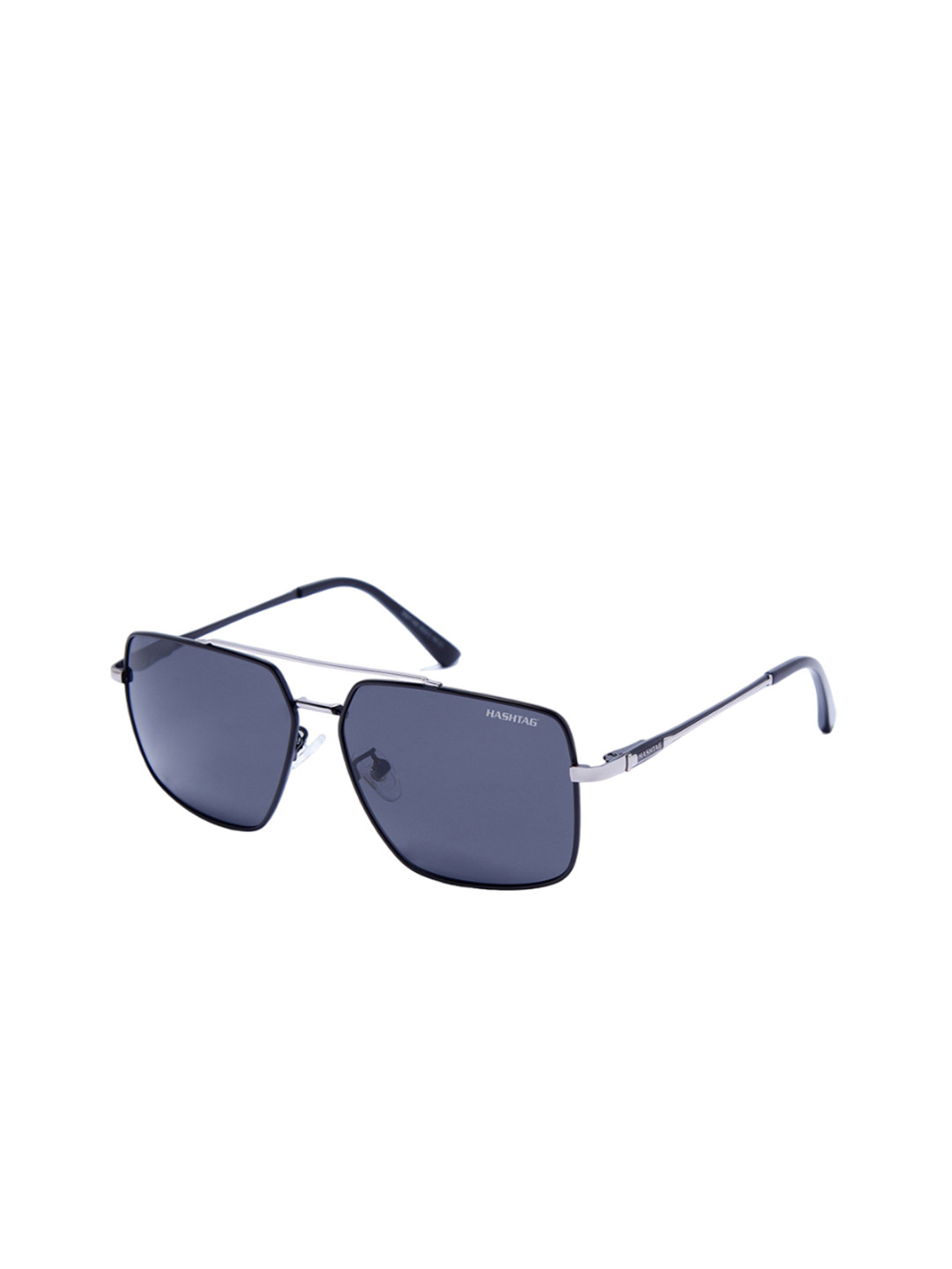 

HASHTAG EYEWEAR Unisex Aviator Sunglasses With Polarised & UV Protected Lens SGHT54_06_C1, Grey