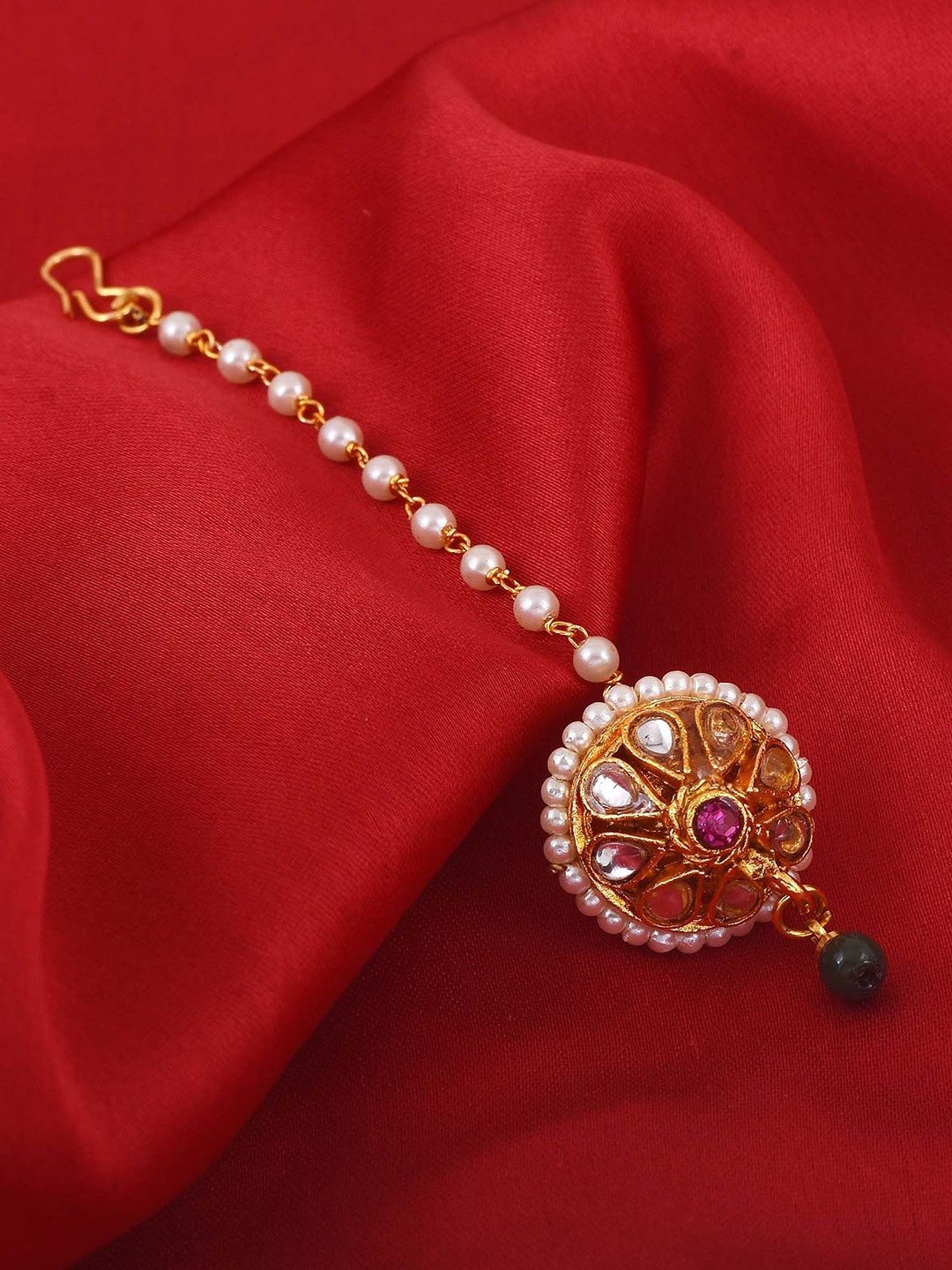 

MEMOIR Gold-Plated Kundan Studded Maang Tikka