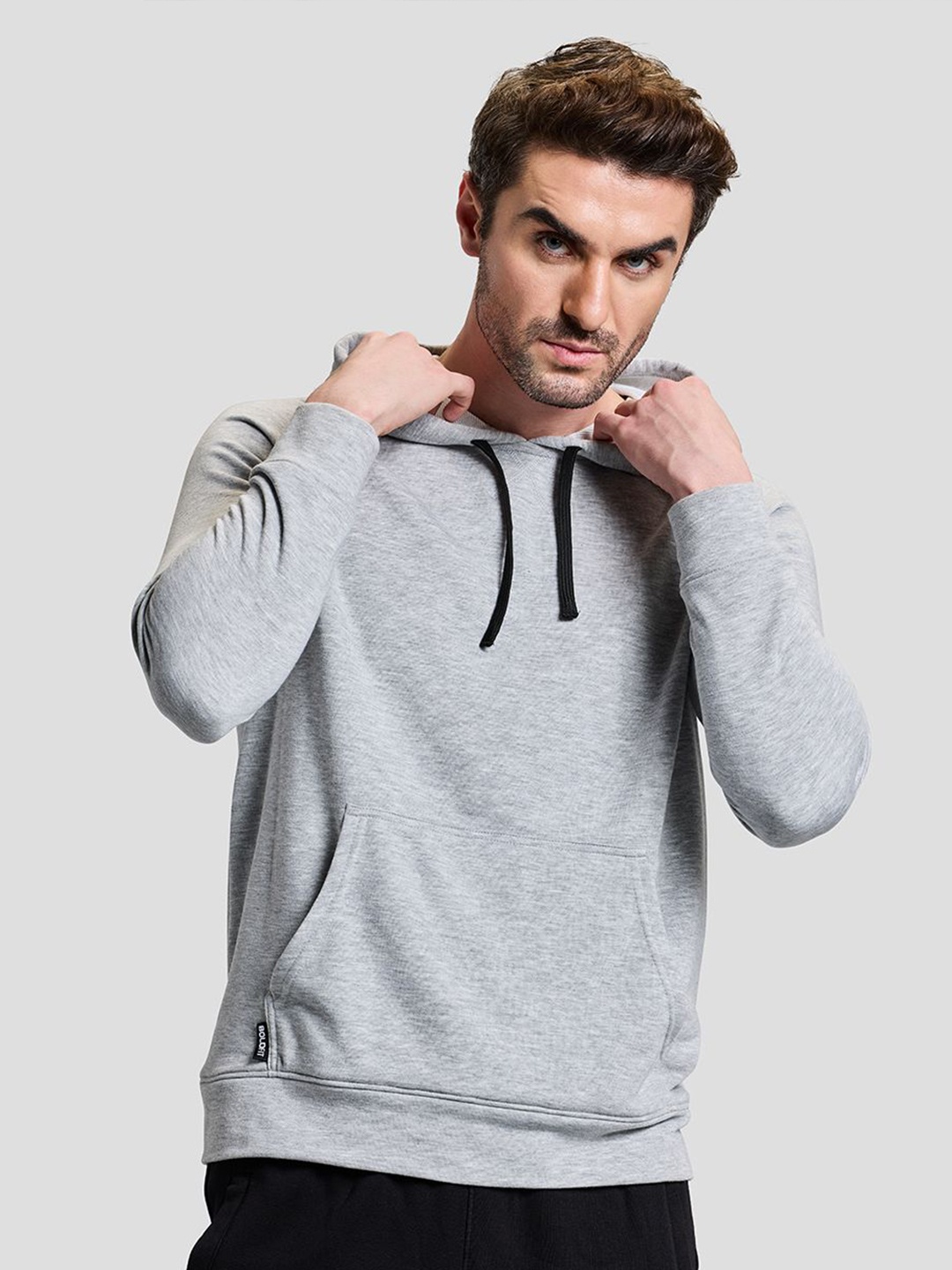 

BOLDFIT Men Hooded Winter Sweatshirt, Grey