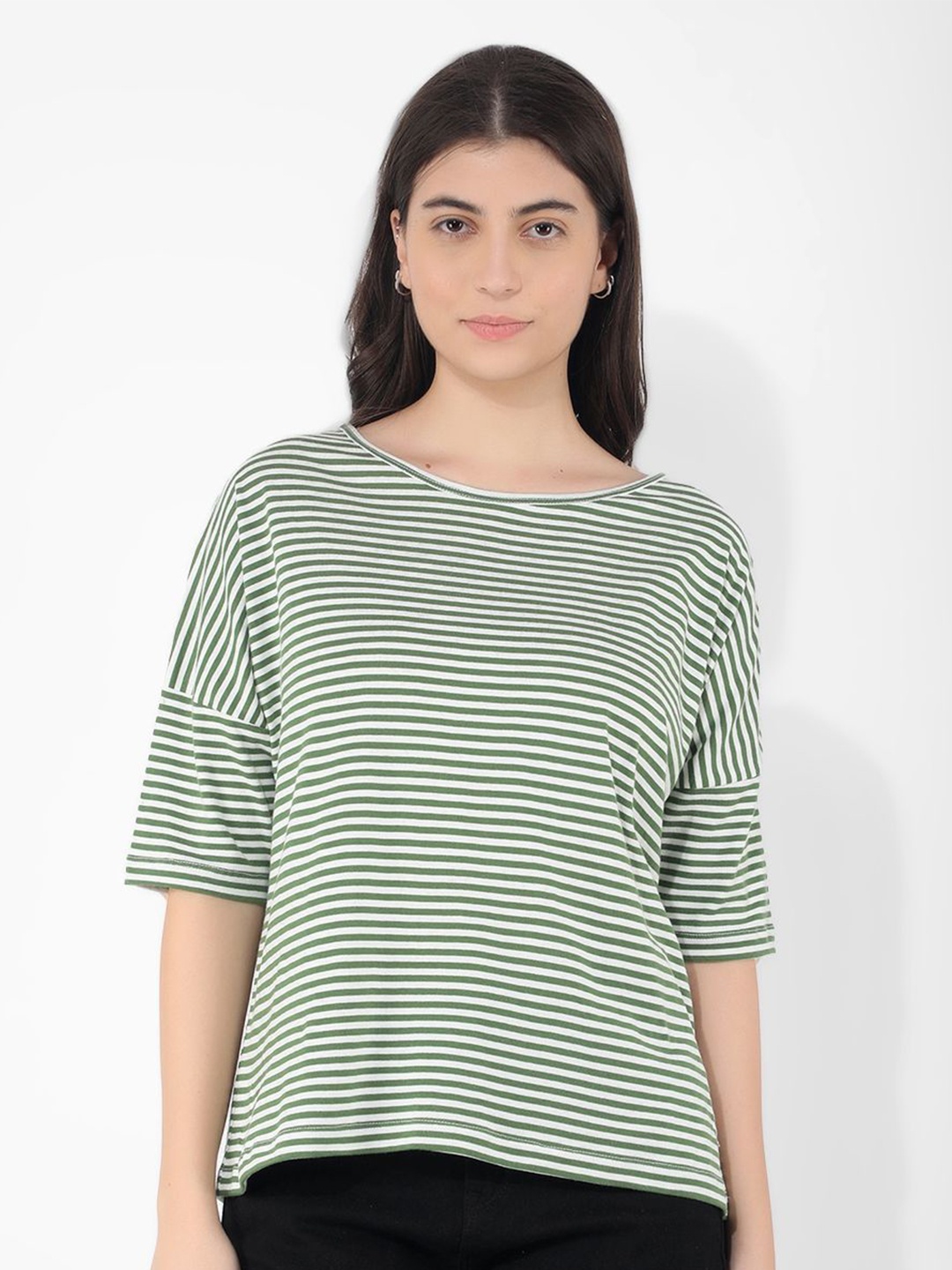 

Numero Uno Women Striped Top, Green