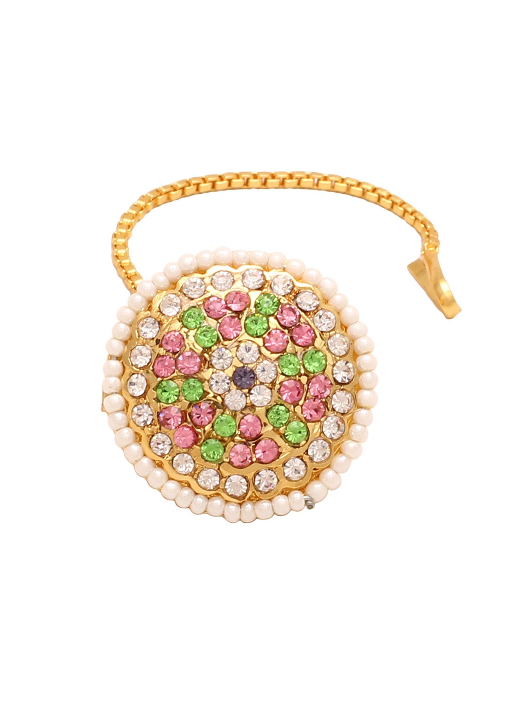 

MEMOIR Gold-Plated Quartz Studded Maang Tikka