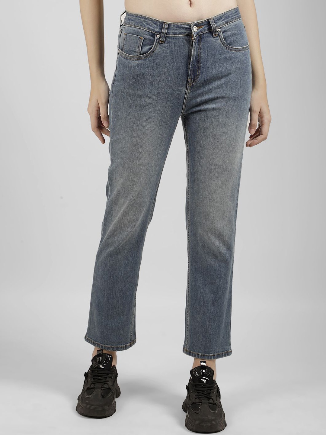 

Numero Uno Women Straight Fit High-Rise Stretchable Jeans, Blue