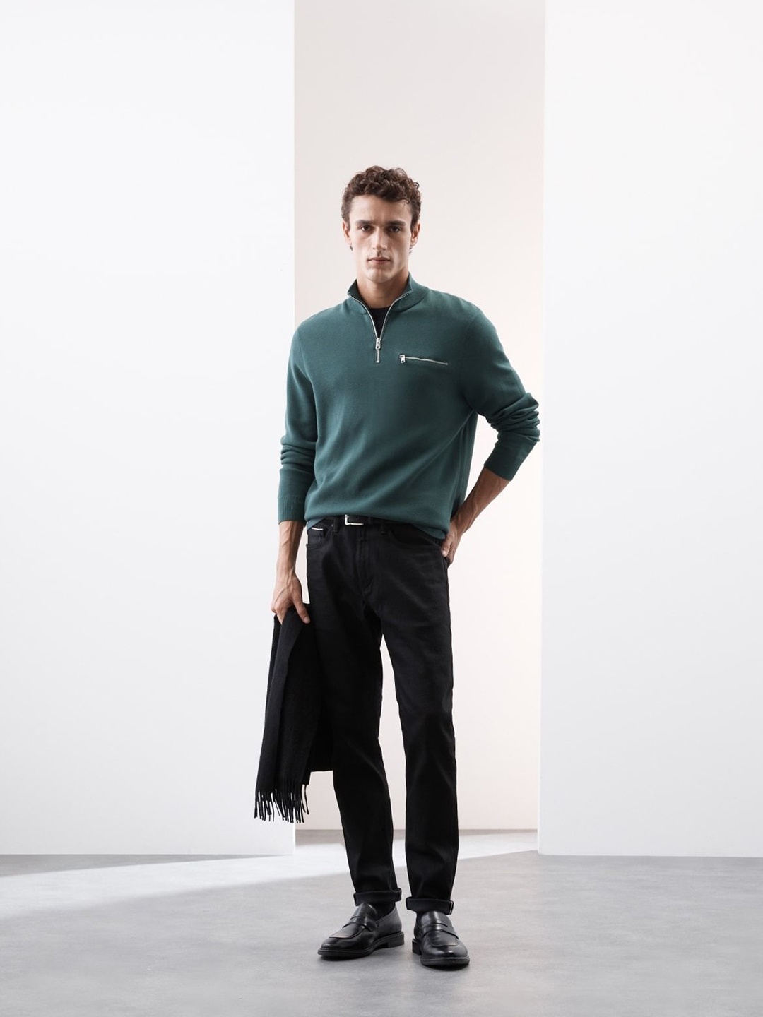 

Marks & Spencer Men Solid Pullover, Green