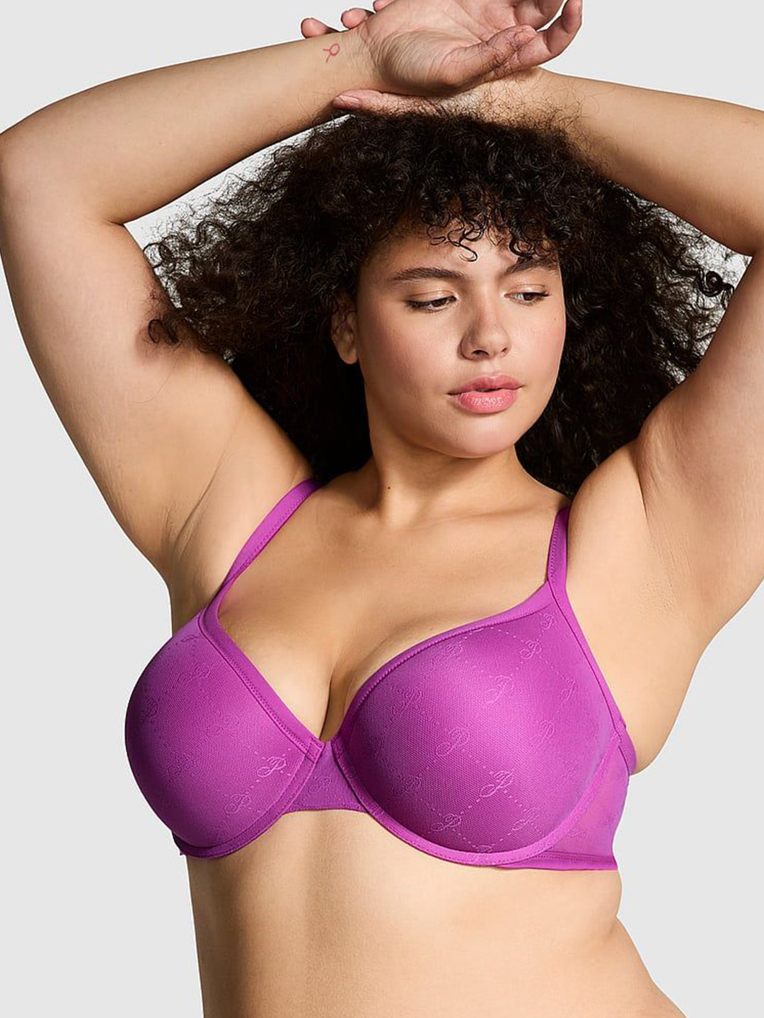 

Victoria's Secret Women Plus Size Medium Coverage Underwired Heavily Padded T-shirt Bra, Pink