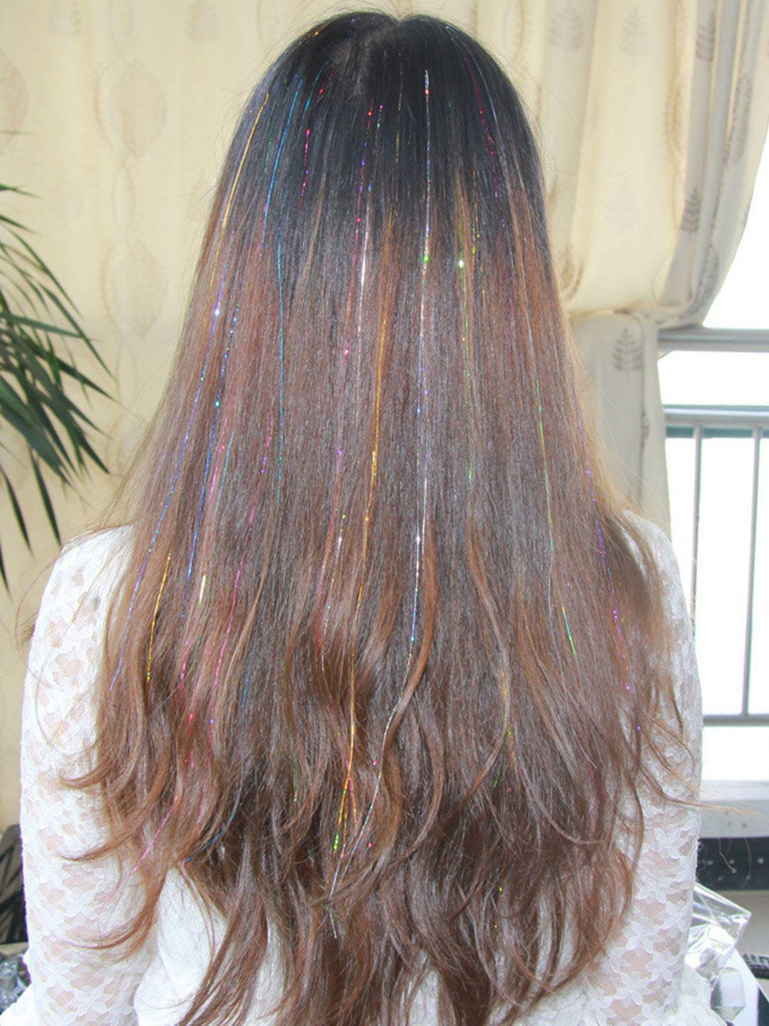 

Secret Lives Set Of 12 Clip In Coloured Strand Hair Extensions 24 Inch - Rainbow, Multi
