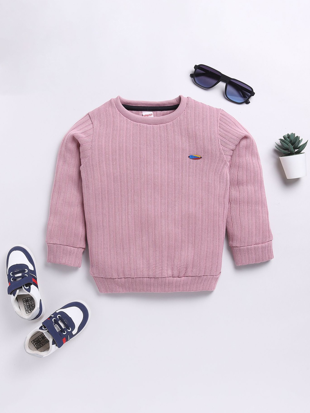 

MIMINO Boys Cotton Casual Sweatshirt, Pink
