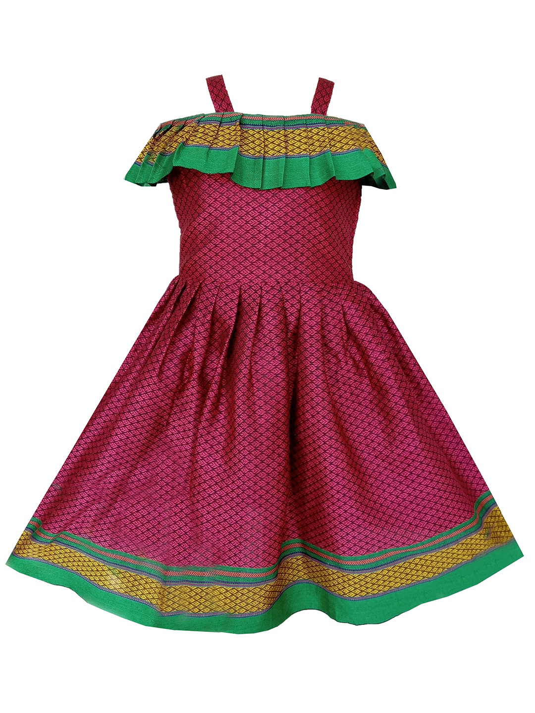 

My Lil Princess Girl's Embroidered Fit & Flare Dress, Red